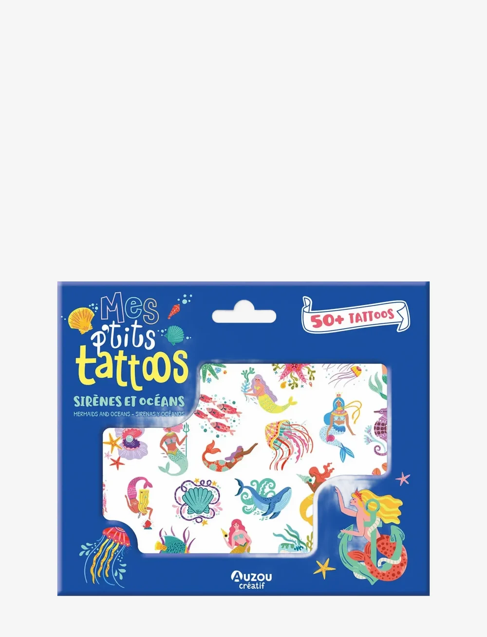 Auzou - Little Tattoos - Mermaids and Oceans - tätoveeringud - blue - 0