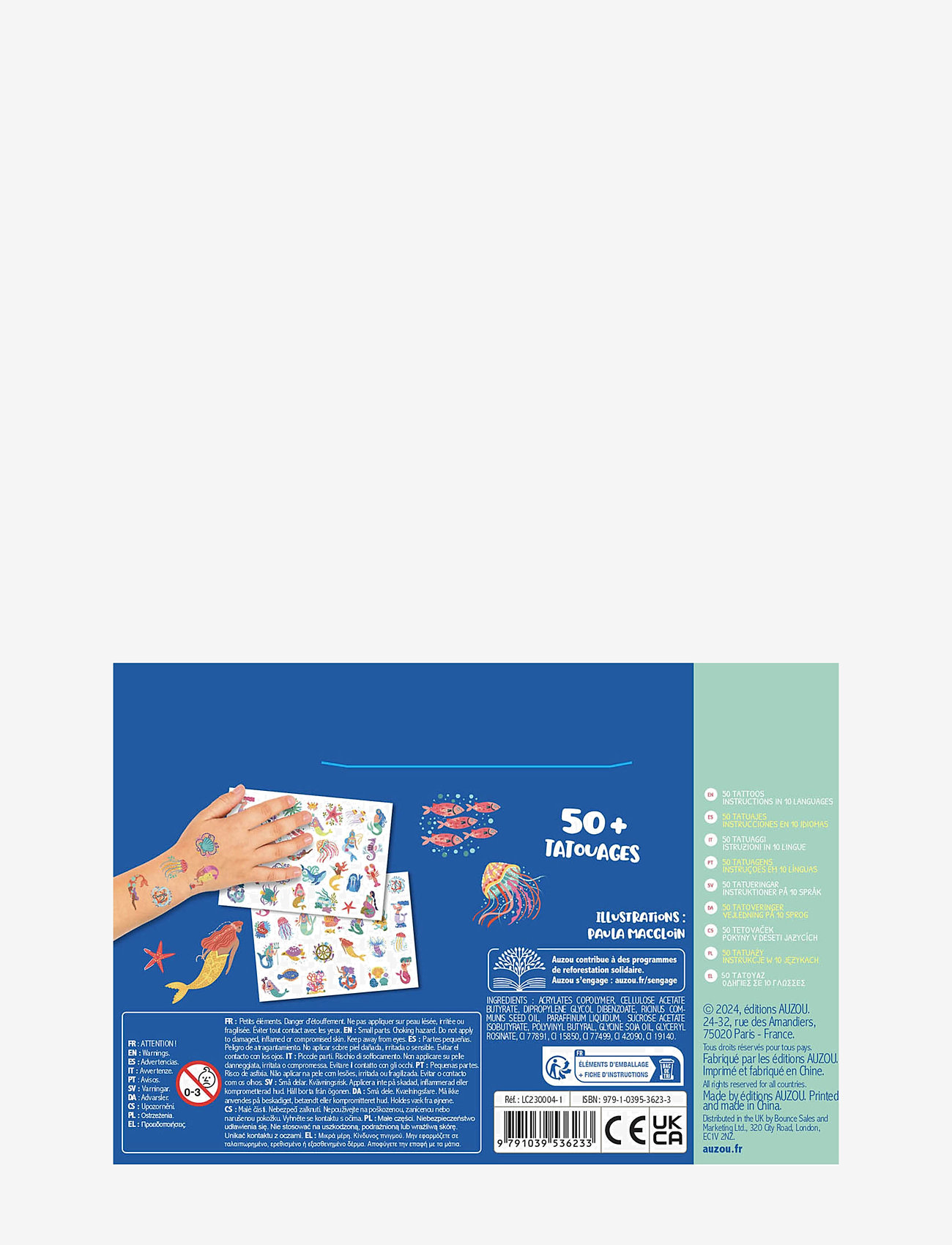 Auzou - Little Tattoos - Mermaids and Oceans - tattoos - blue - 1