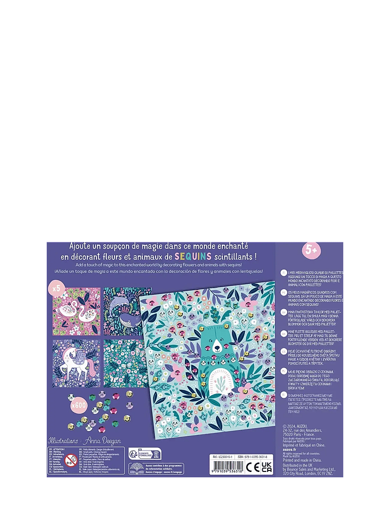 Auzou - Activity Kit - Sequins Art 600 - bastelset - purple - 4