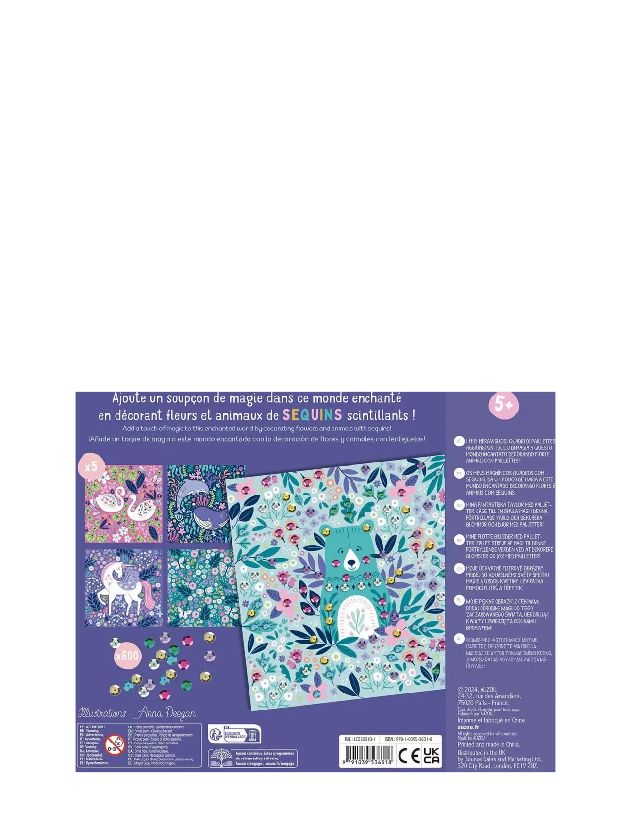 Auzou - Activity Kit - Sequins Art 600 - hobbysett - purple - 4
