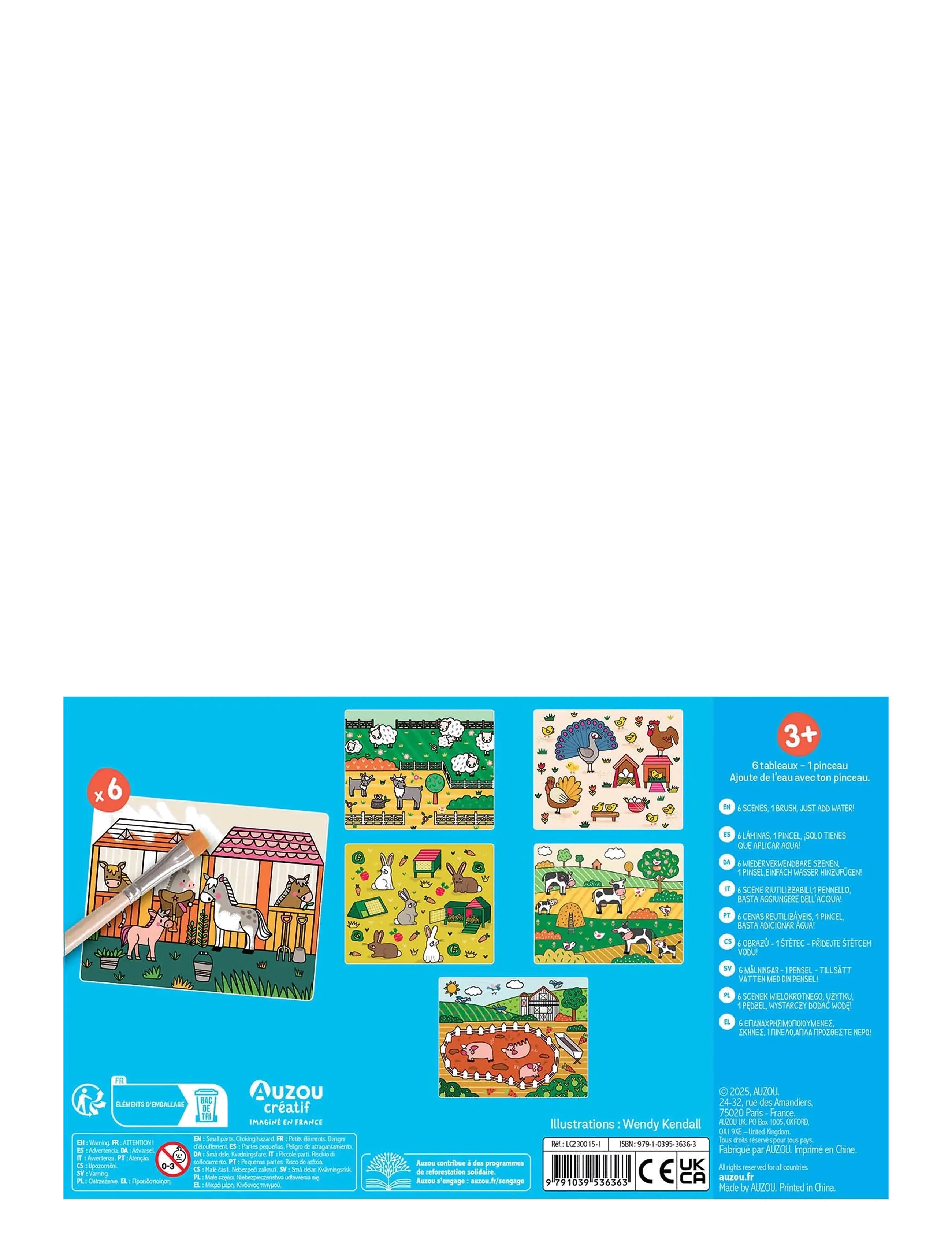Auzou - Magic Water Painting - Farm - mal- & bastelbücher - multi - 1