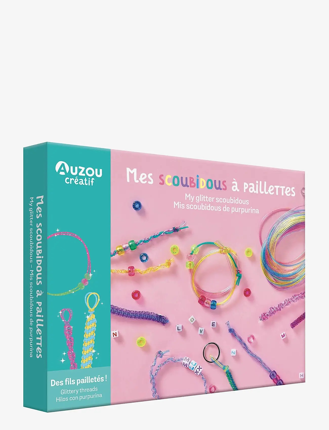 Auzou - Activity Kit - Glitter Scoubidou Bracelets - käsitöökomplekt - multi - 1