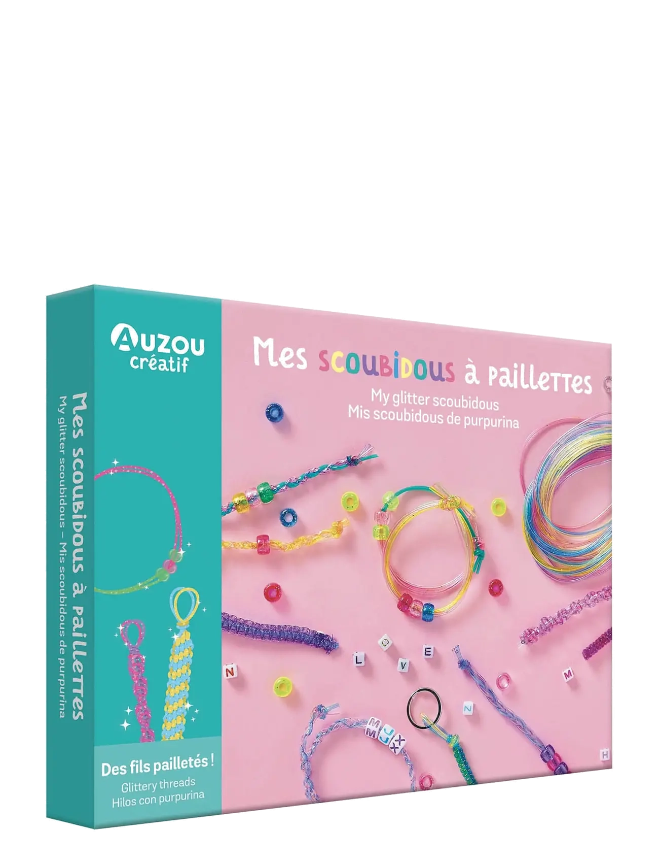 Auzou Activity Kit - Glitter Scoubidou Bracelets - Jõulukingid - MULTI / multi