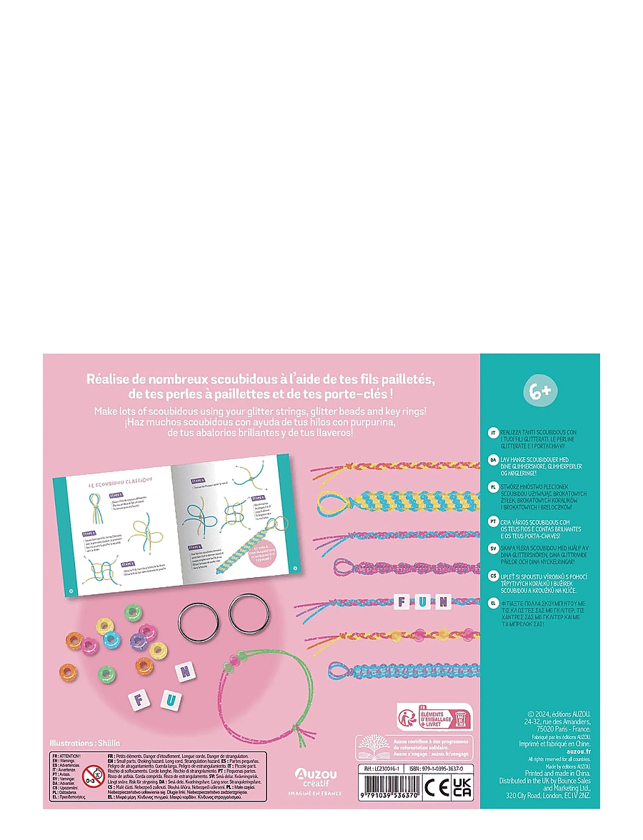 Auzou - Activity Kit - Glitter Scoubidou Bracelets - bastelset - multi - 2