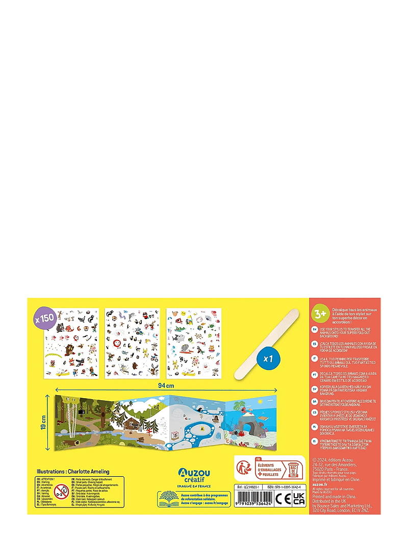 Auzou - Activity Kit - Transfer Stickers 150 pcs - kleebised - multi - 1