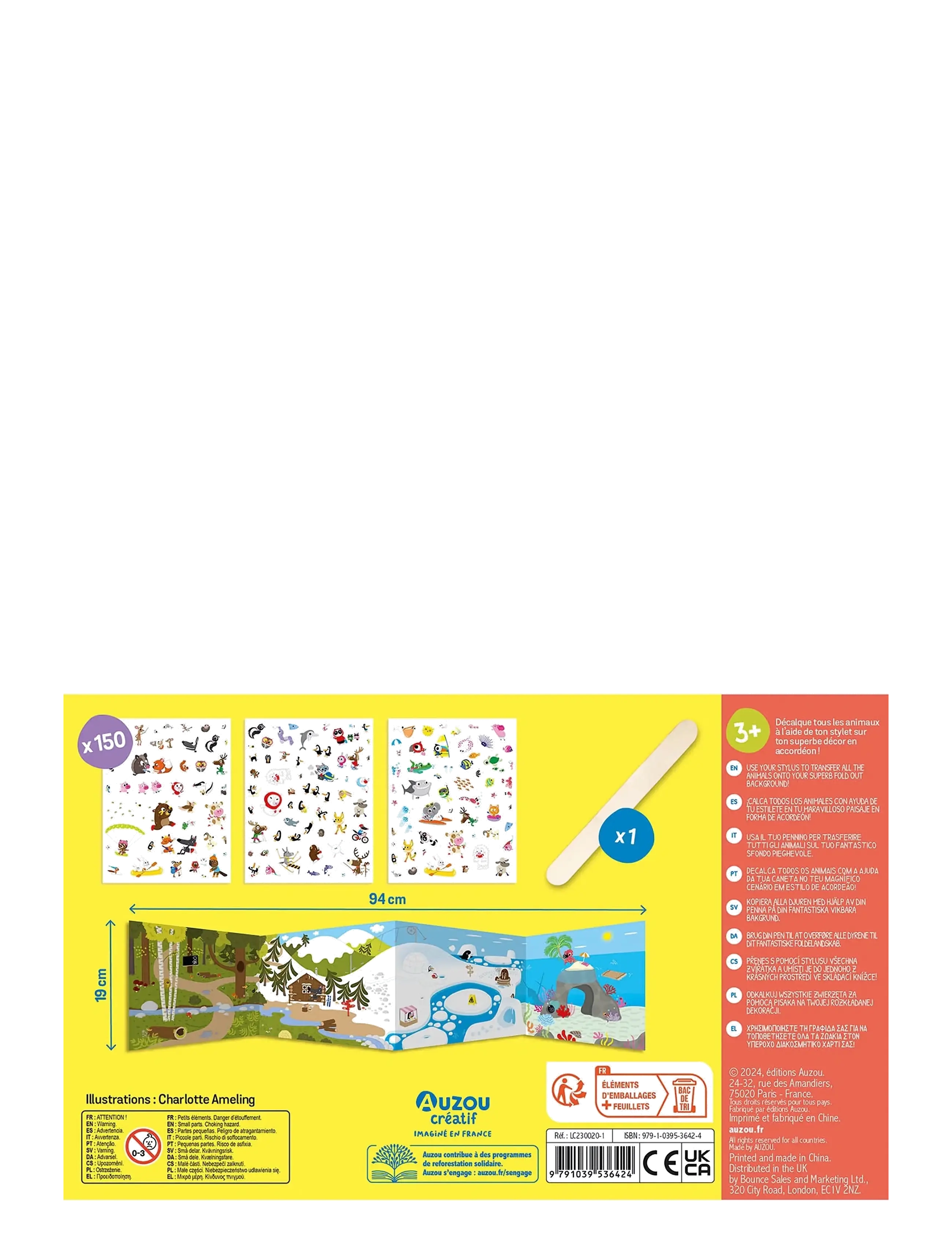 Auzou - Activity Kit - Transfer Stickers 150 pcs - aufkleber - multi - 1