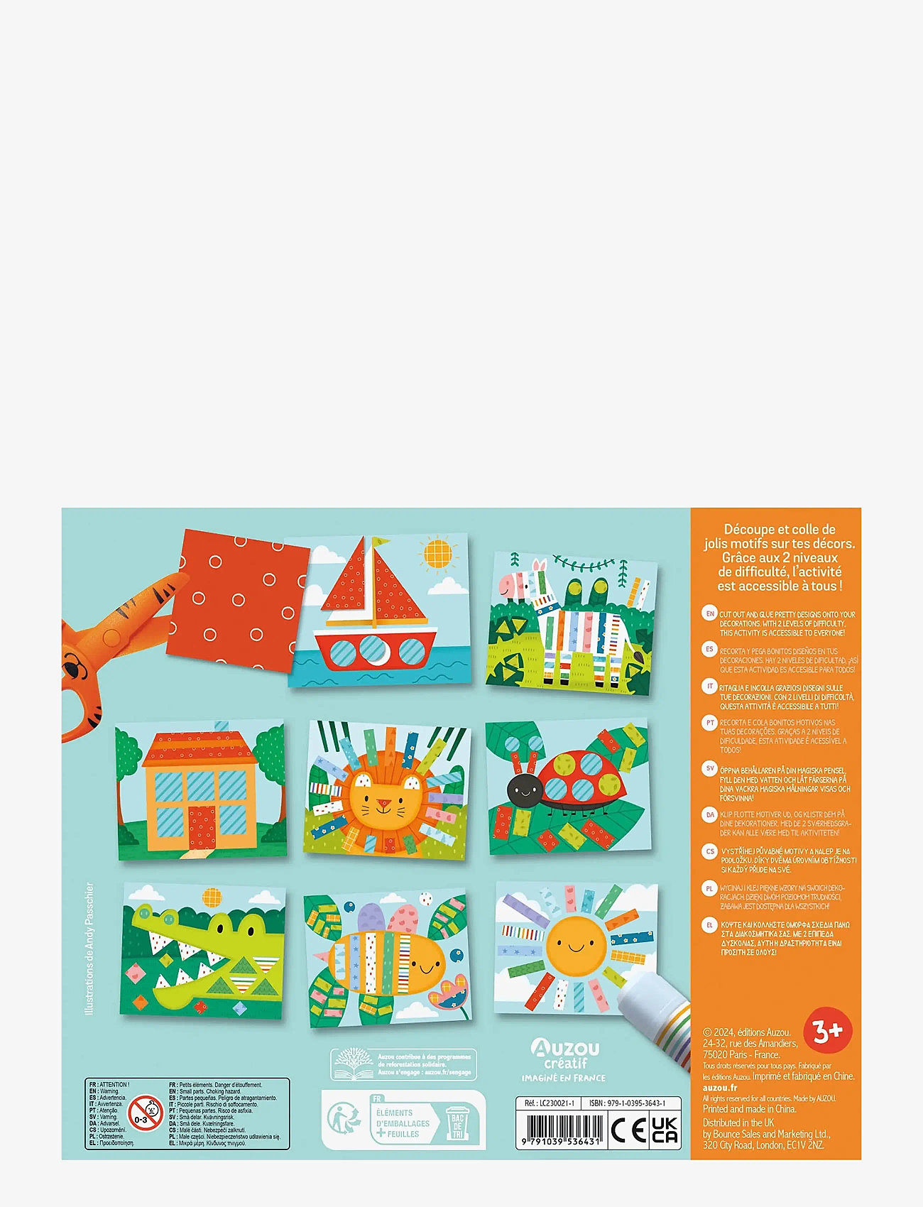 Auzou - Activity Kit - Learn to use scissors - kreasæt - multi - 1