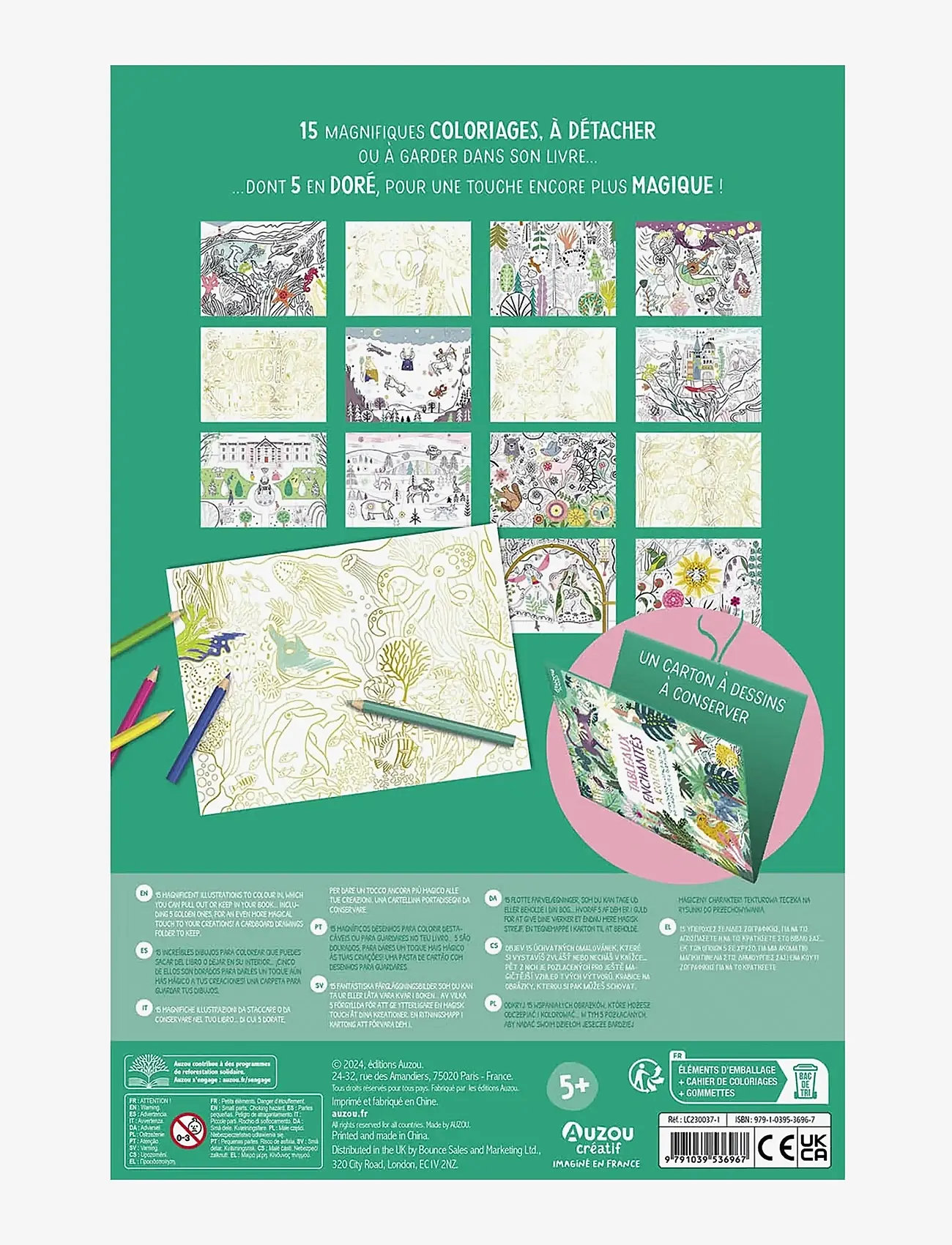 Auzou - Colouring Book - Enchanted Paintings - male- & kreabøger - multi - 2