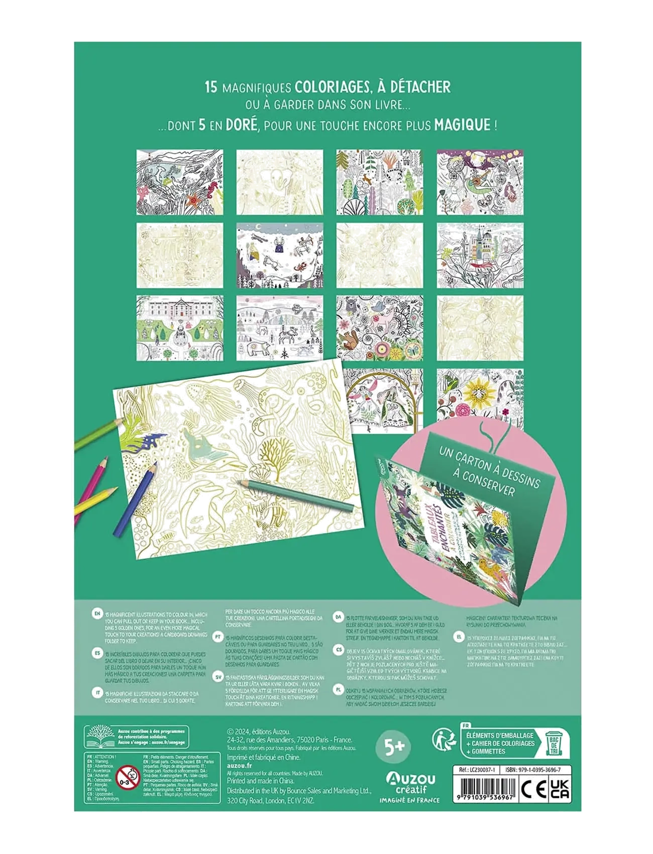 Auzou - Colouring Book - Enchanted Paintings - farging & hobbybøker - multi - 2