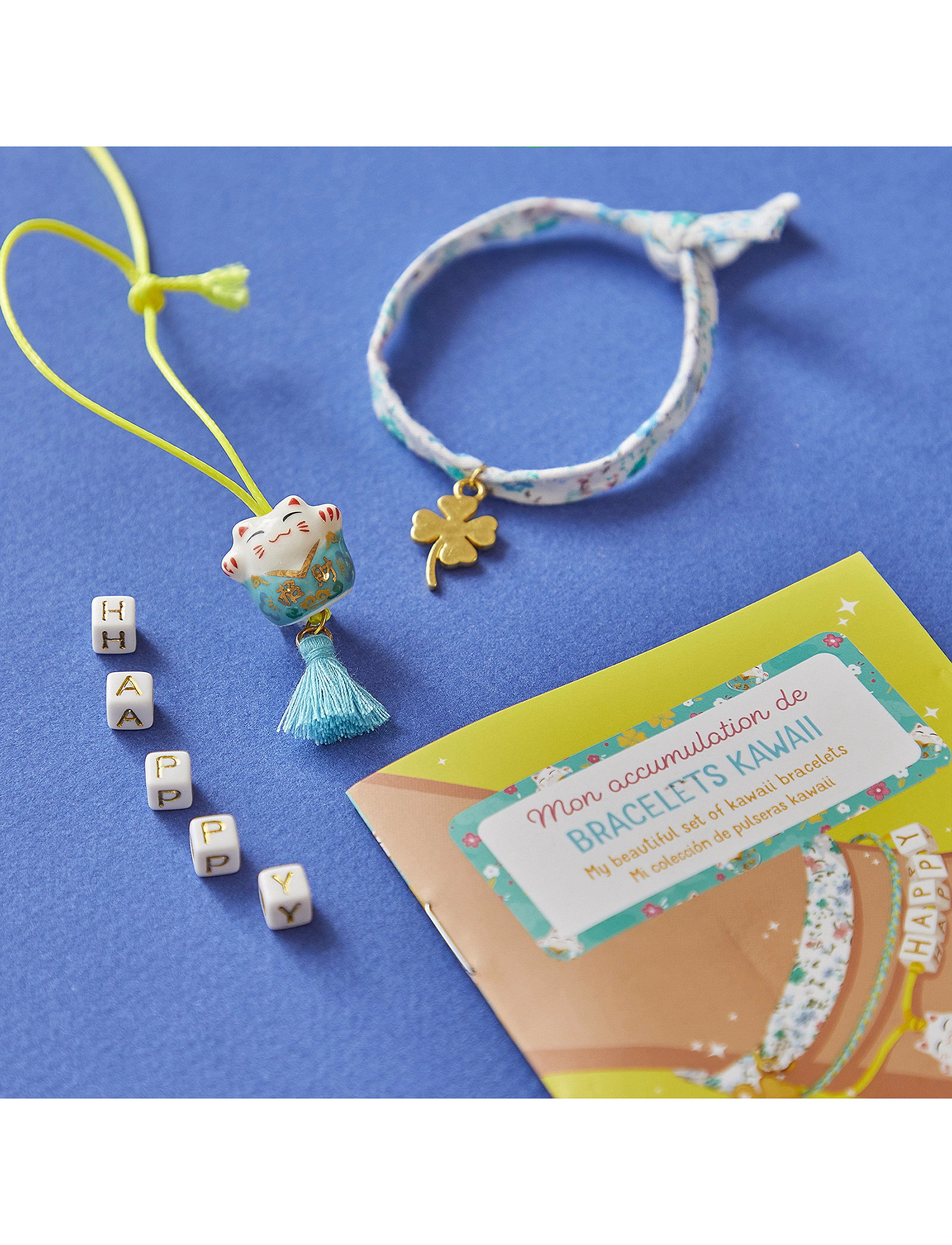 Auzou Jewellery Factory Kawaii Lucky Bracelets, Jewellery & Tilbehør, Gul, Str: ONE SIZE