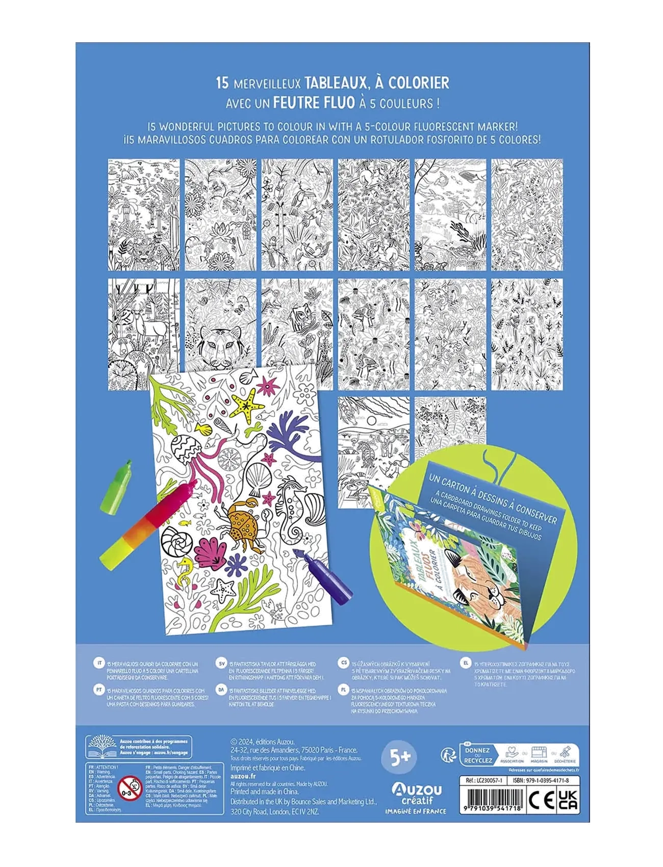 Auzou - Colouring Book - Fluorescent Paintings - mal- & bastelbücher - multi - 2