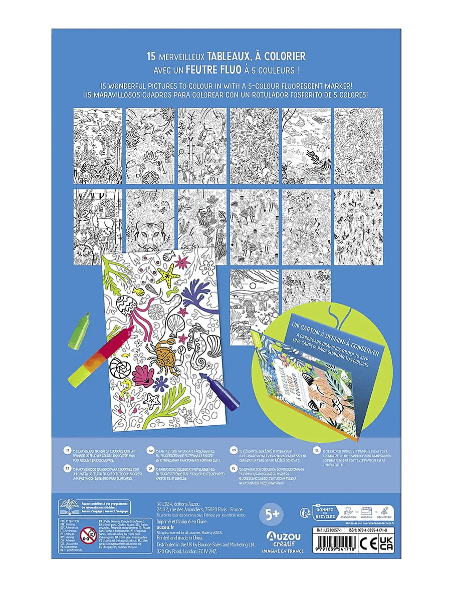 Auzou - Colouring Book - Fluorescent Paintings - mal- & bastelbücher - multi - 2