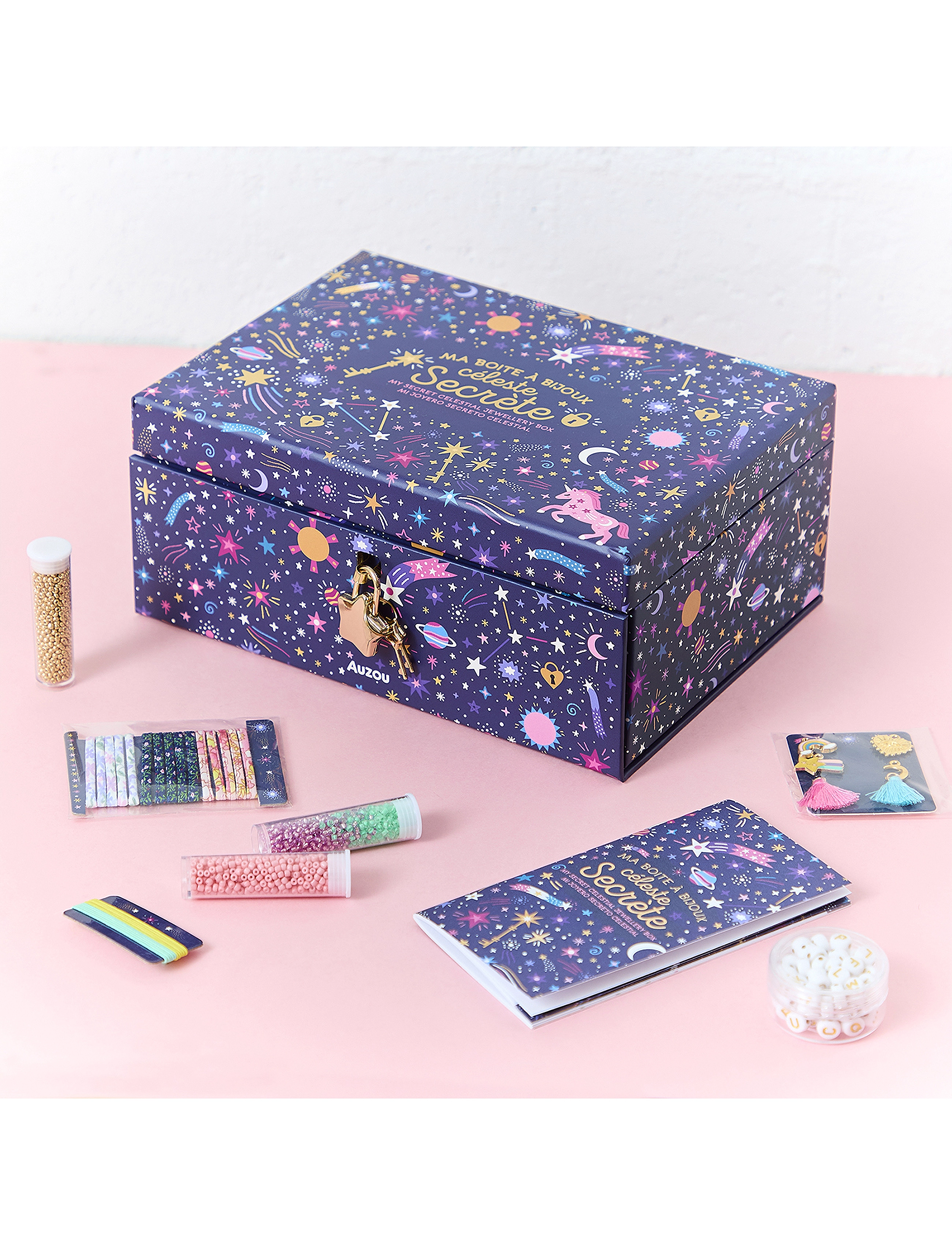 Auzou Jewellery Factory - Celestial Jewellery Box, One Size, Multi/patterned, Børnesmykker > Smykkeskrin, Børn