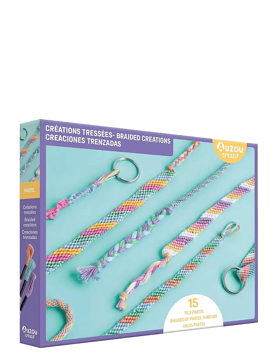 Auzou - Artist Kit - 3 Braided Keyrings - käsitöökomplekt - multi - 0