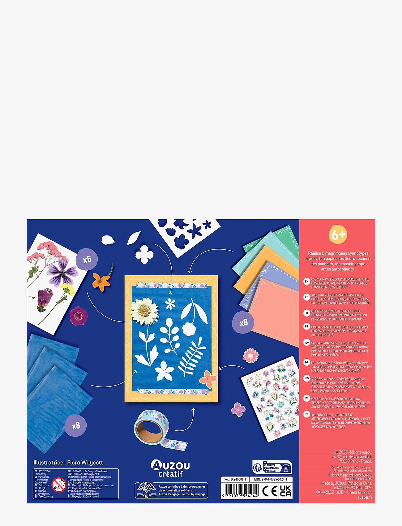 Auzou - Artist Kit - Flowered pictures - kreasæt - multi - 1
