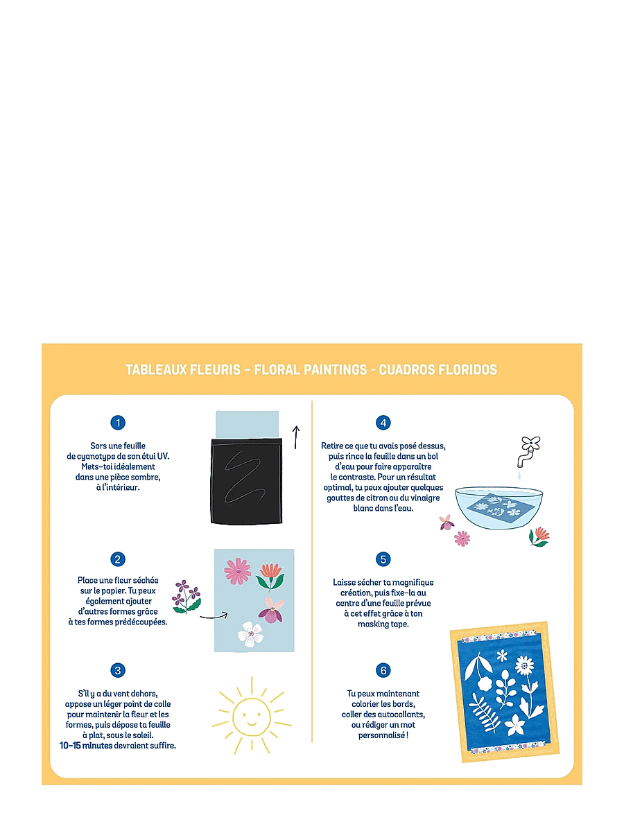 Auzou - Artist Kit - Flowered pictures - käsitöökomplekt - multi - 3