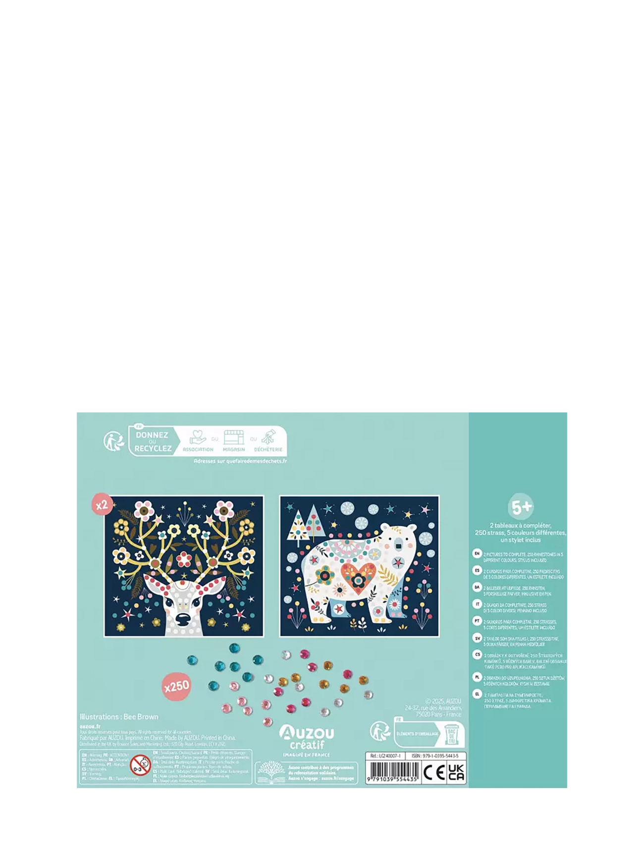 Auzou - Activity Kit - Rhinestone pictures - hobbyartikler - white - 1