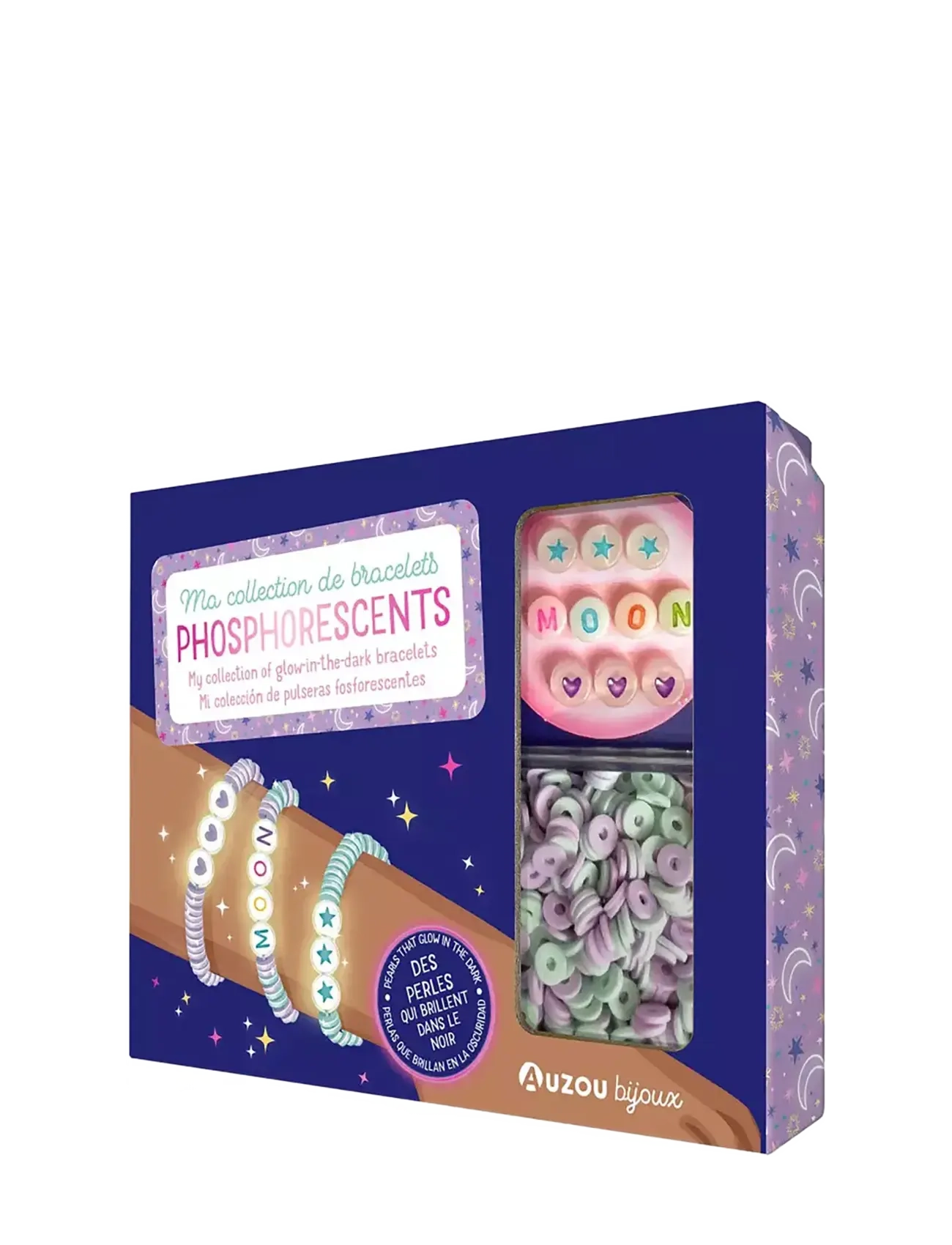Auzou Jewellery Factory Glow-In-The-Dark Bracelets, One Size, Craft, Mehrfarbig/gemustert - & Accessories, Kinder