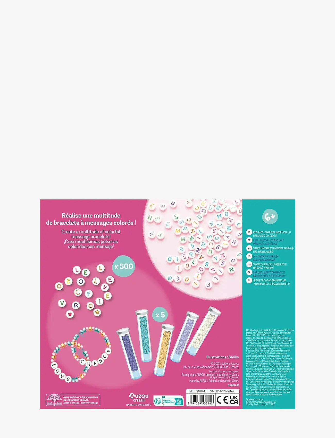 Auzou - Activity Kit - Message Bracelets - smykker & tilbehør - pink - 2