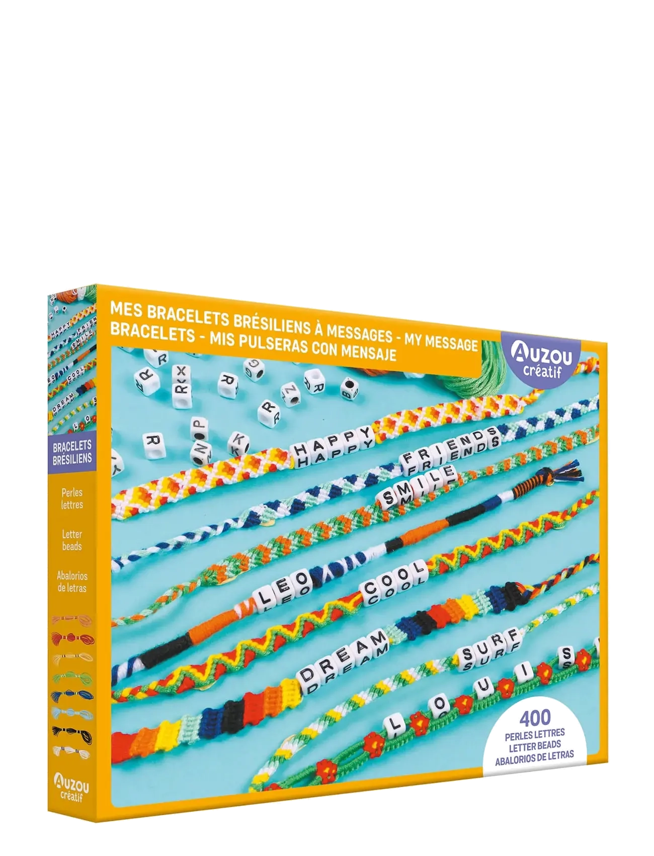 Auzou Artist Kit Brazilian Message Bracelets, One Size, Craft, Mehrfarbig/gemustert - Craft Sets, Kinder