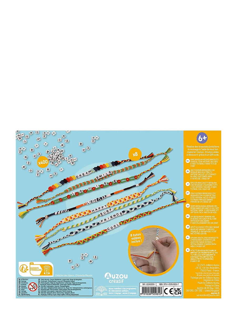 Auzou - Artist Kit - Brazilian Message Bracelets - bastelset - multi - 1