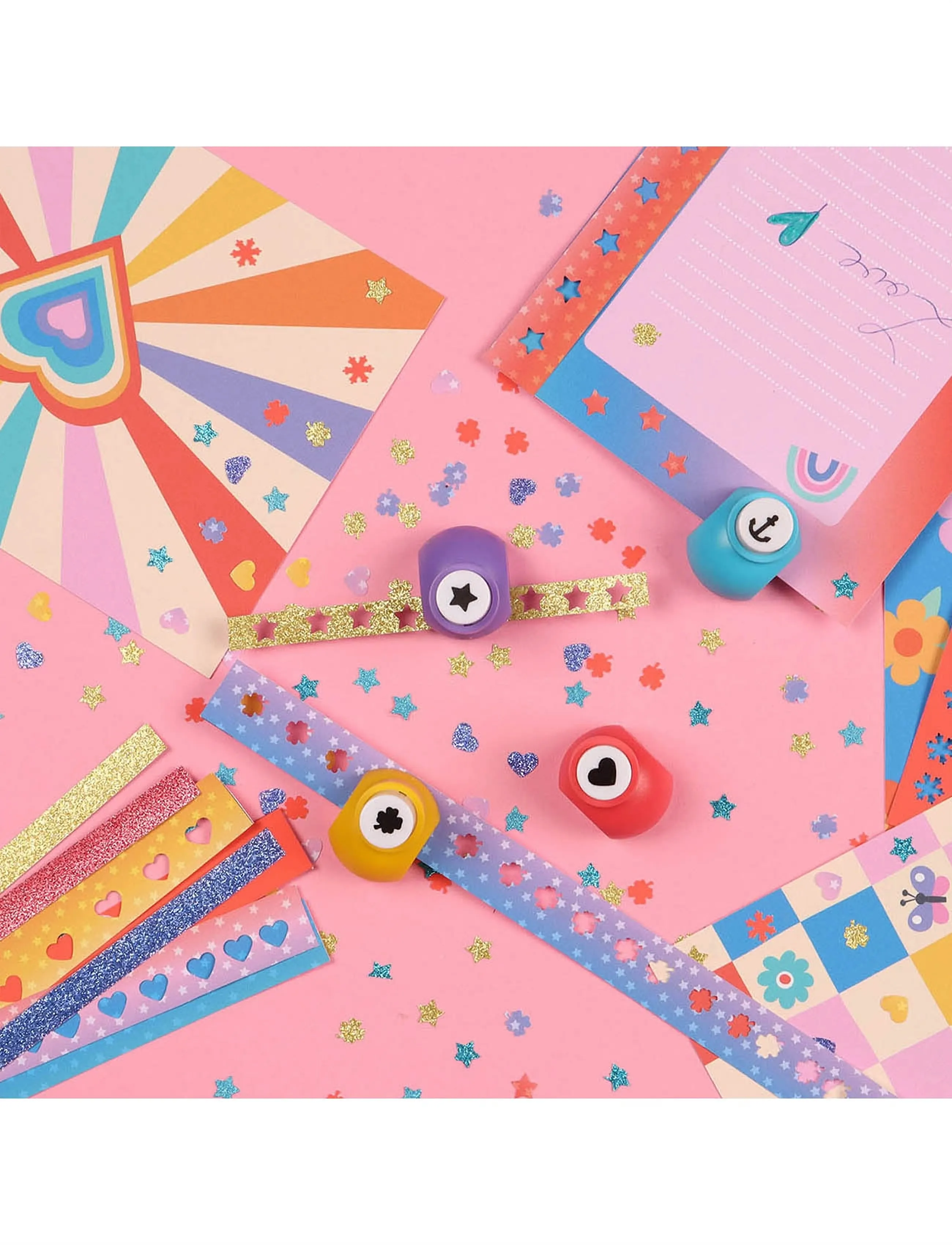 Auzou Artist Kit Mini Hole Punches, One Size, Craft, Mehrfarbig/gemustert - Craft Sets, Kinder