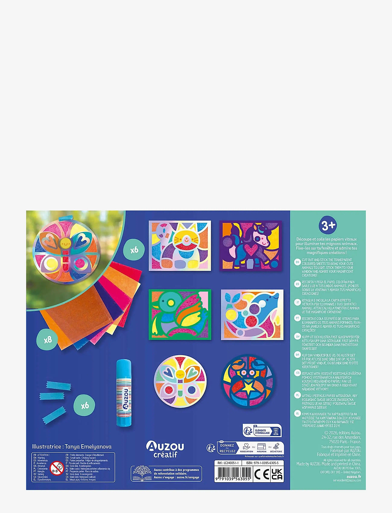 Auzou - Activity Kit - Mosaic Animals - bastelset - multi - 1