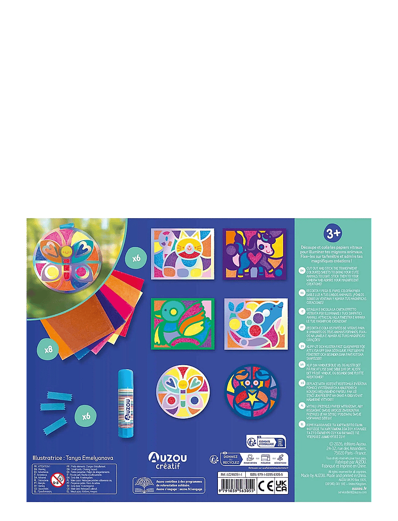 Auzou - Activity Kit - Mosaic Animals - bastelset - multi - 1