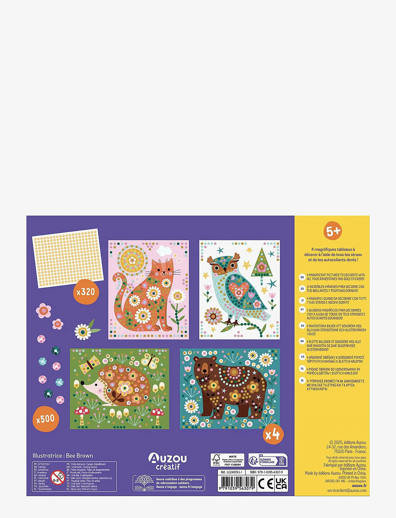 Auzou - Artist Kit - Rhinestone Animals - käsitöökomplekt - multi - 1