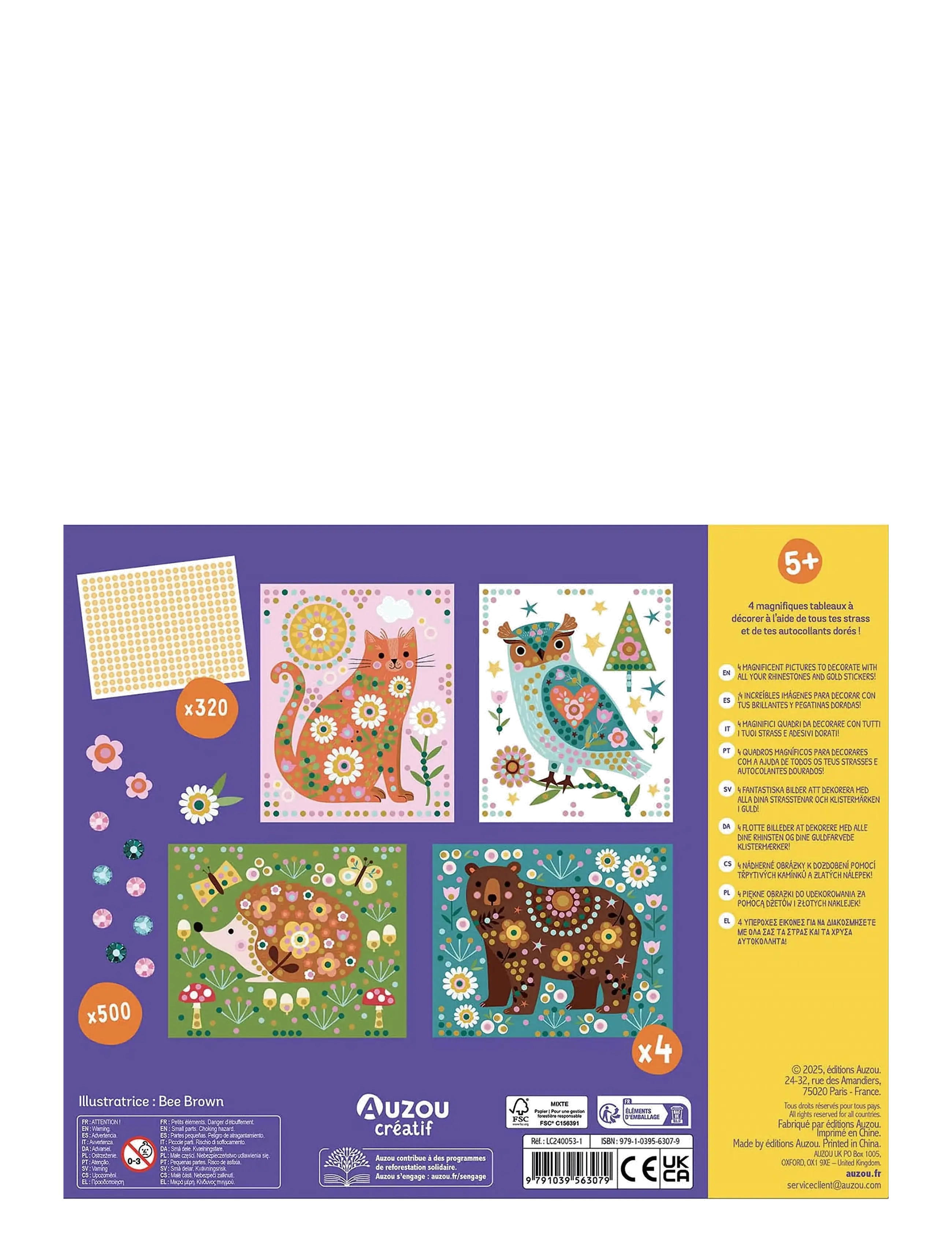 Auzou - Artist Kit - Rhinestone Animals - pysselset - multi - 1
