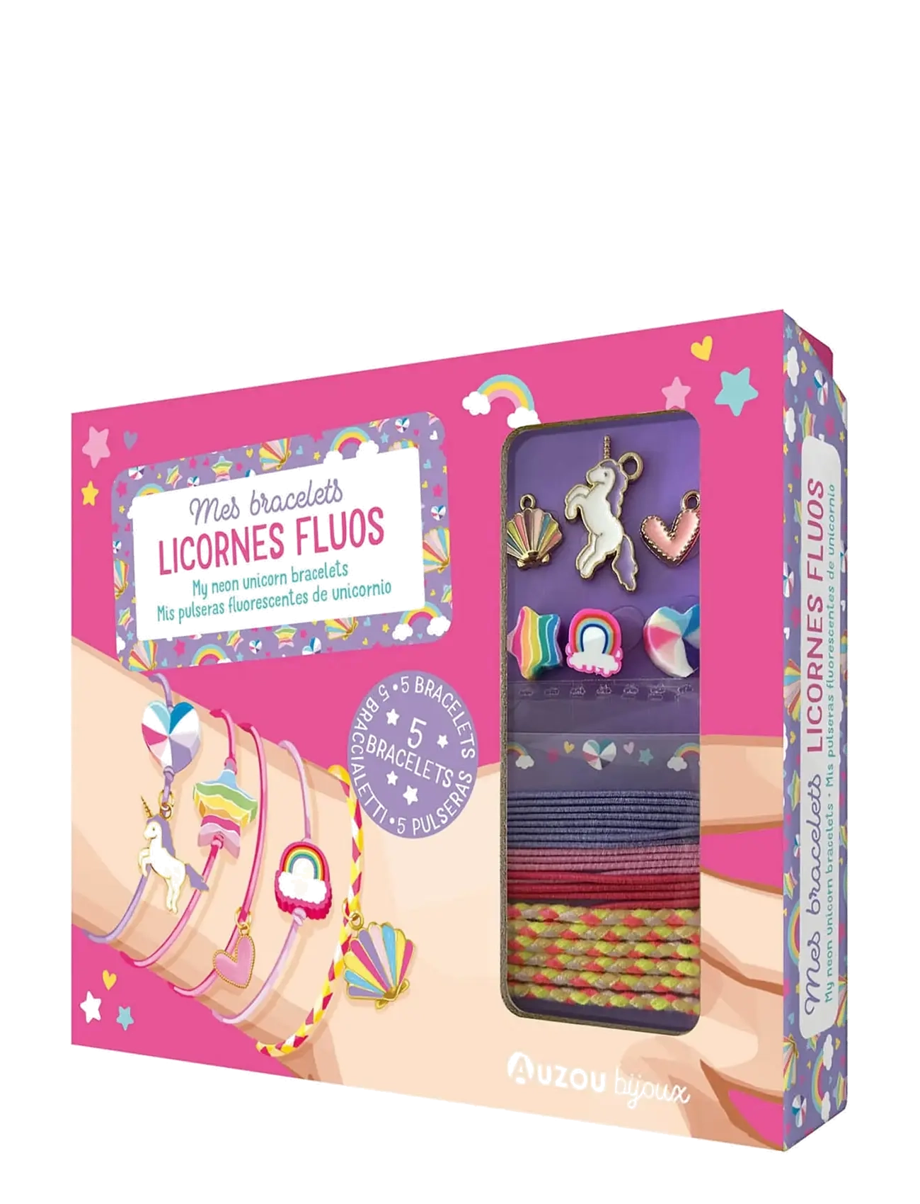 Auzou Jewellery Factory - Unicorn Bracelets - Neon - Kinder - MULTI / multi