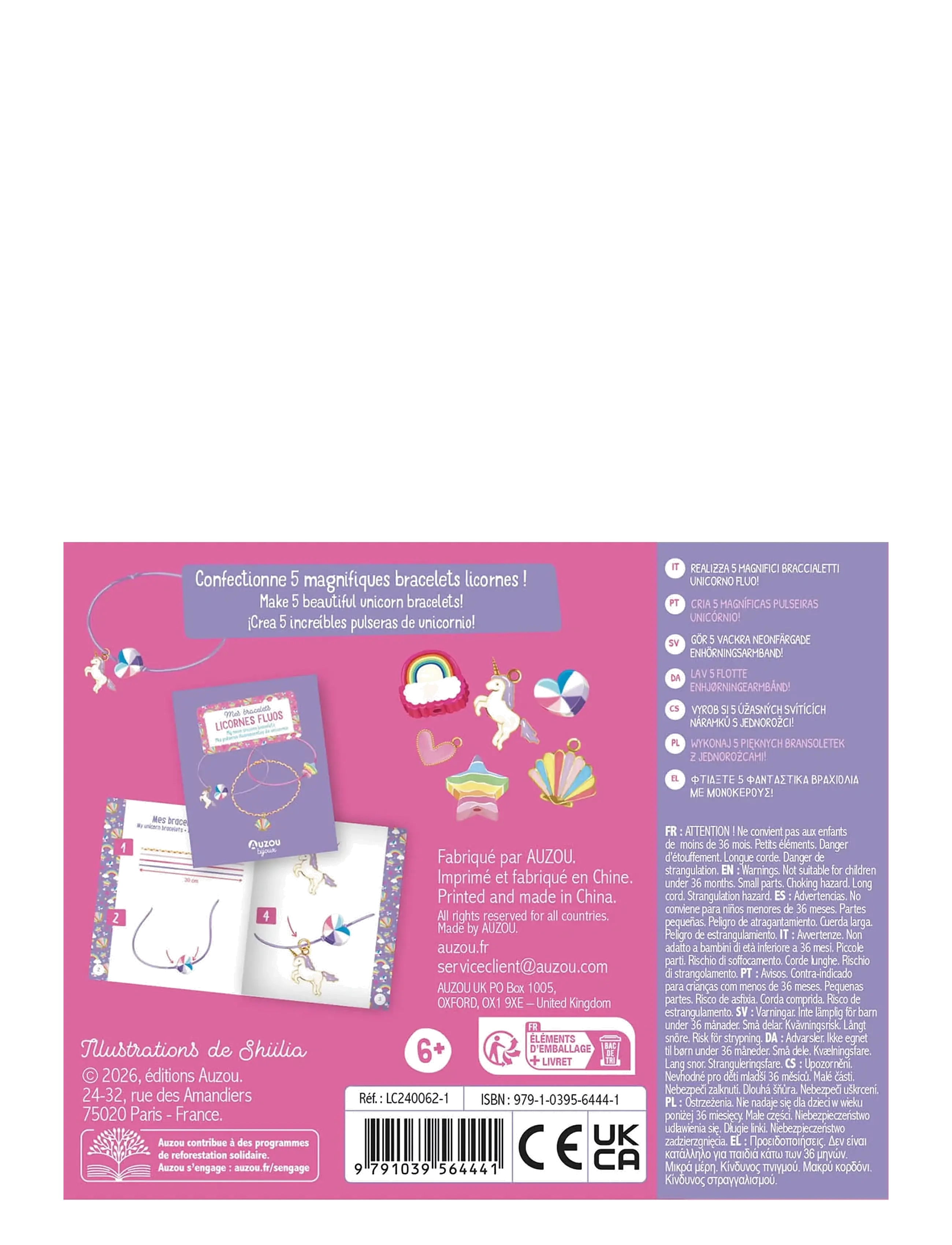 Auzou - Jewellery Factory - Unicorn Bracelets - Neon - kreasæt - multi - 2