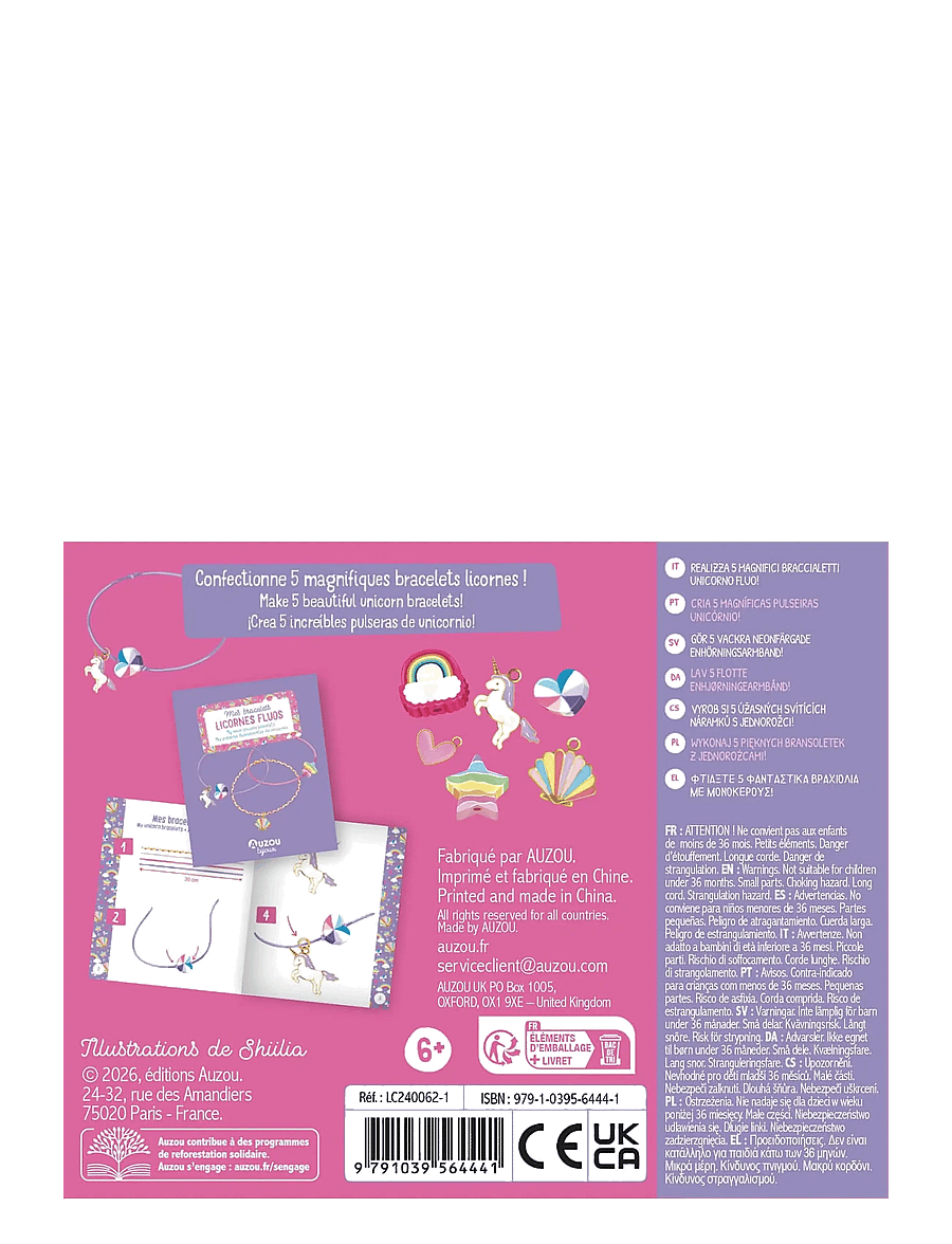 Auzou - Jewellery Factory - Unicorn Bracelets - Neon - bastelset - multi - 2