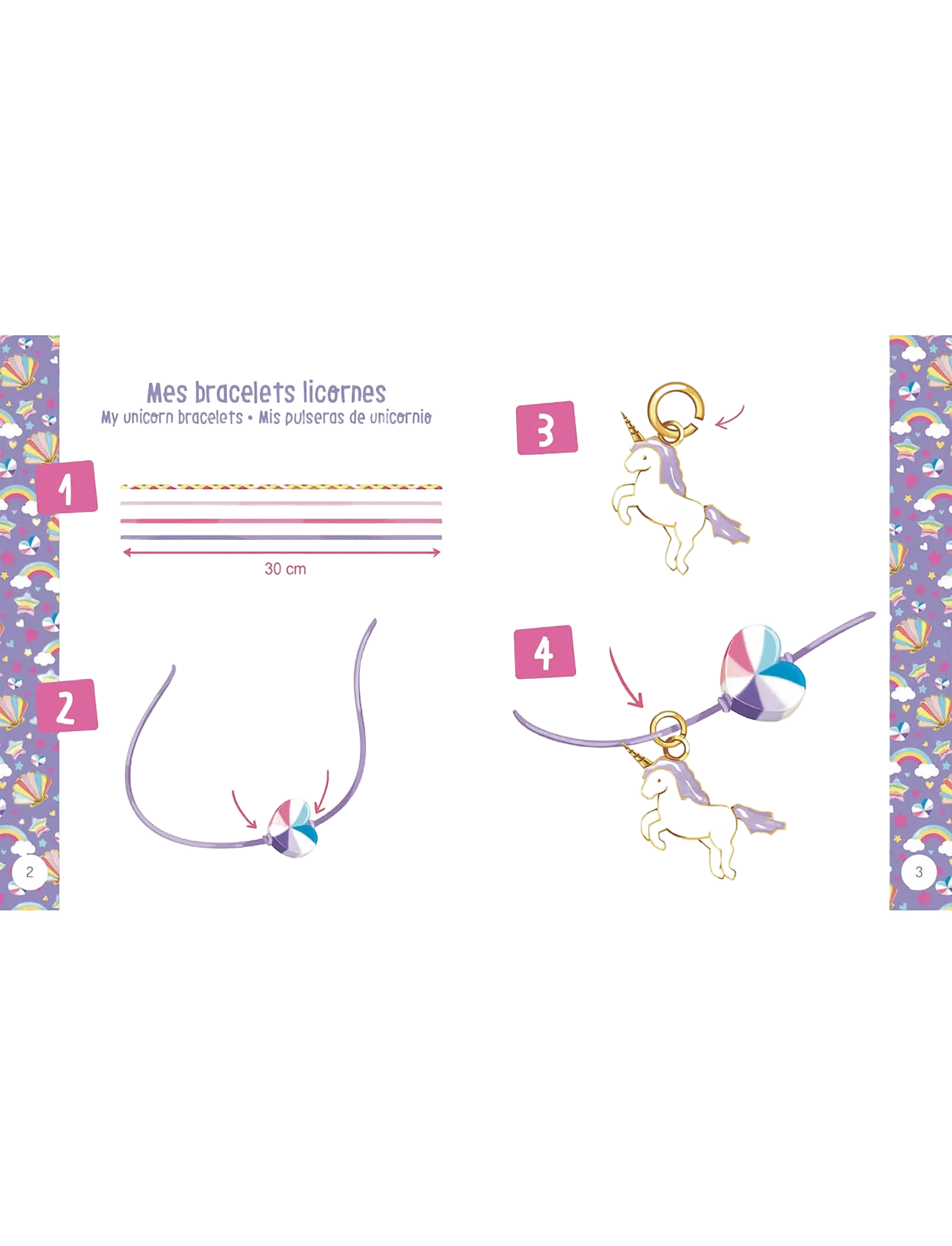 Auzou - Jewellery Factory - Unicorn Bracelets - Neon - kreasæt - multi - 3