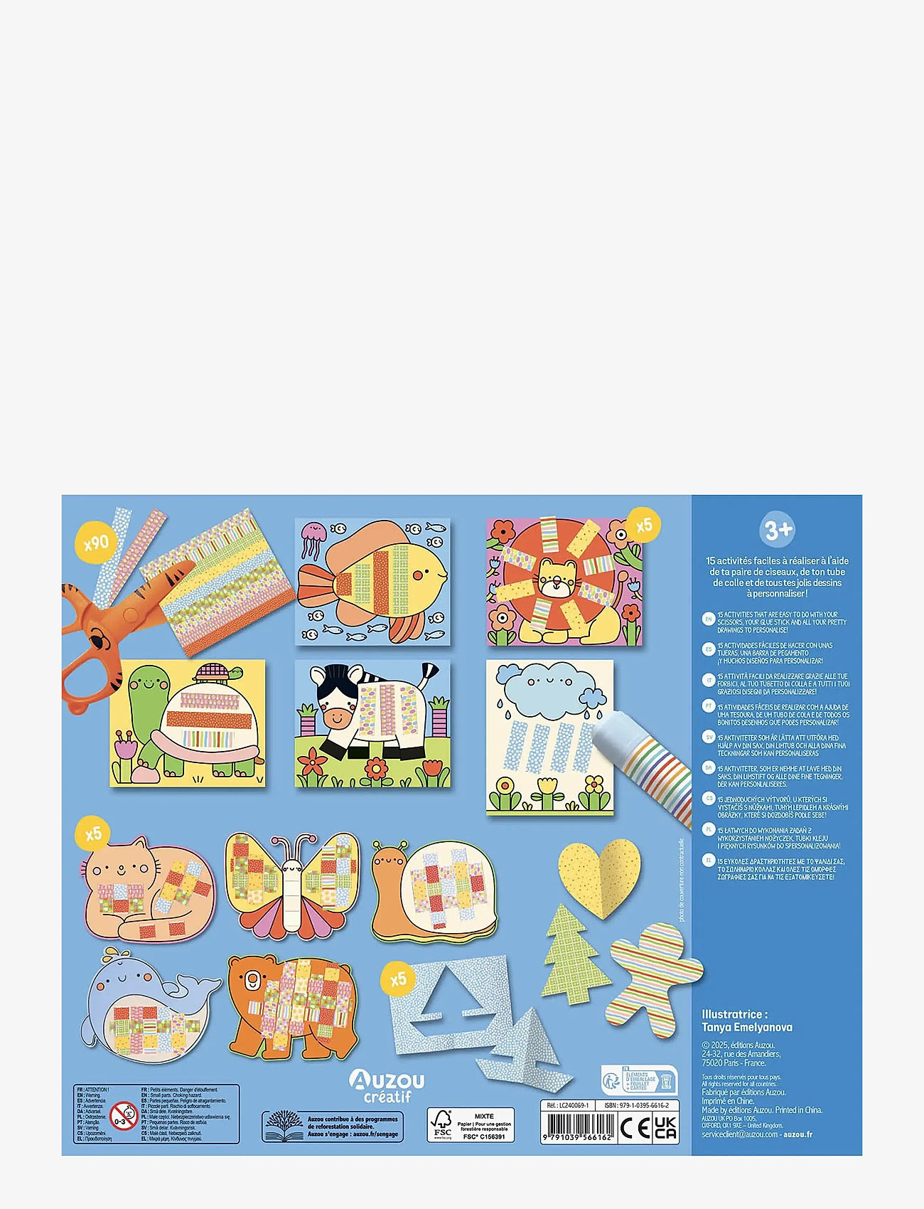 Auzou - Artist Kit - Cutting and Creating - Animals - käsitöökomplekt - multi - 2