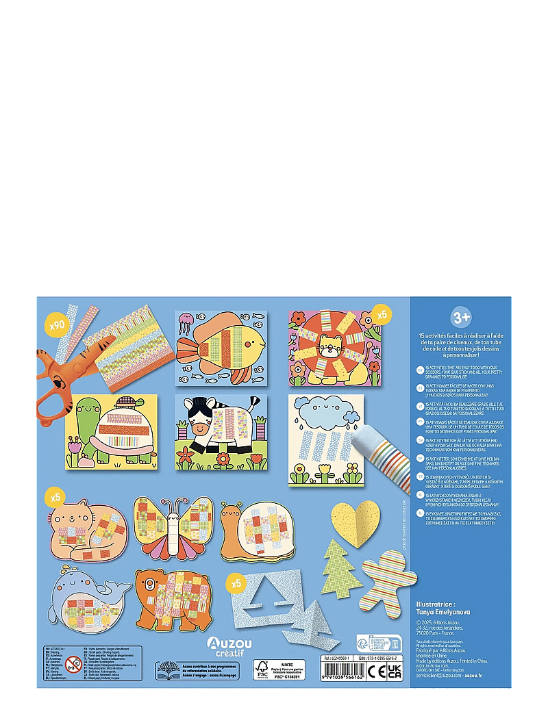 Auzou - Artist Kit - Cutting and Creating - Animals - käsitöökomplekt - multi - 2