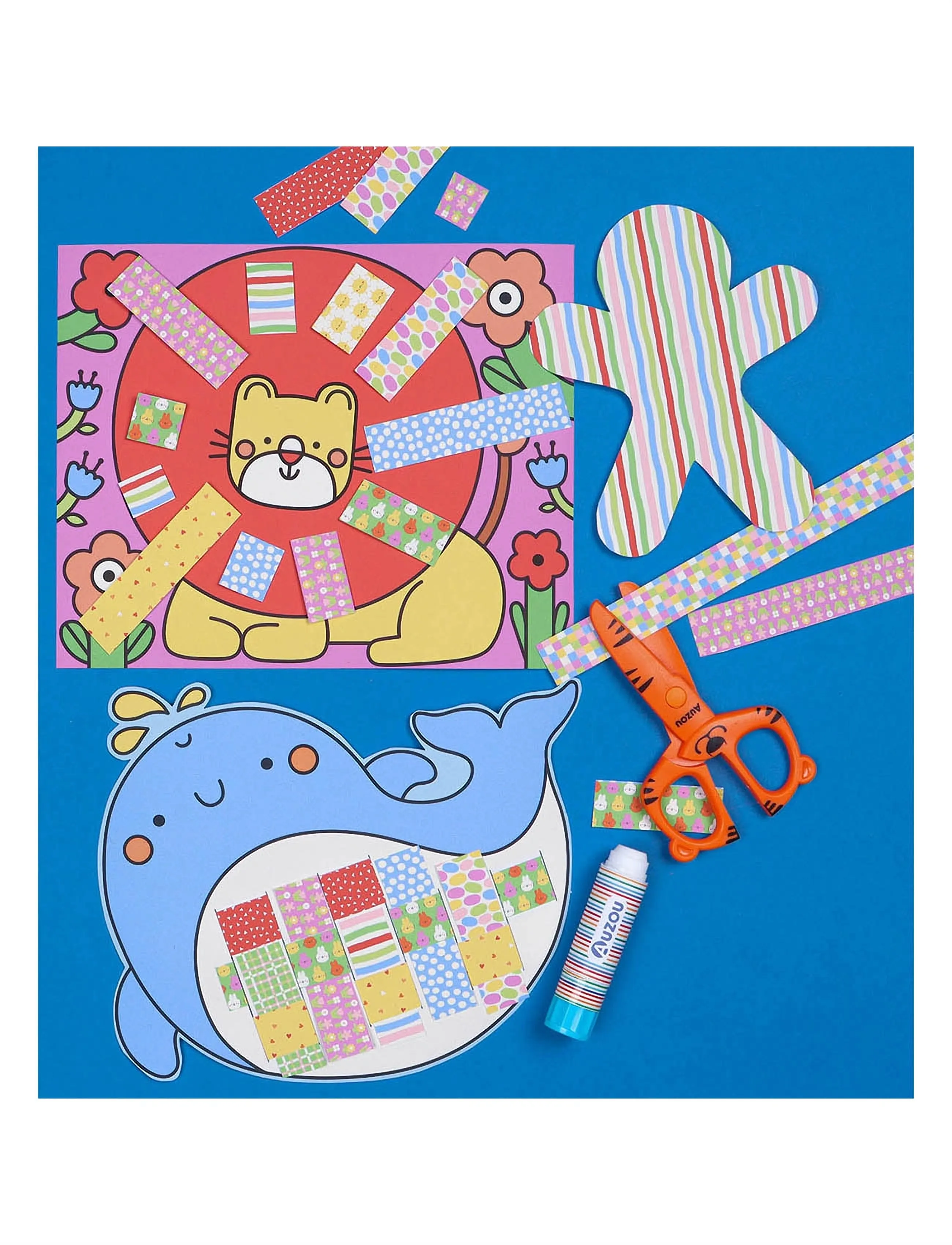 Auzou Artist Kit Cutting And Creating Animals, One Size, Craft, Mehrfarbig/gemustert - Craft Sets, Kinder