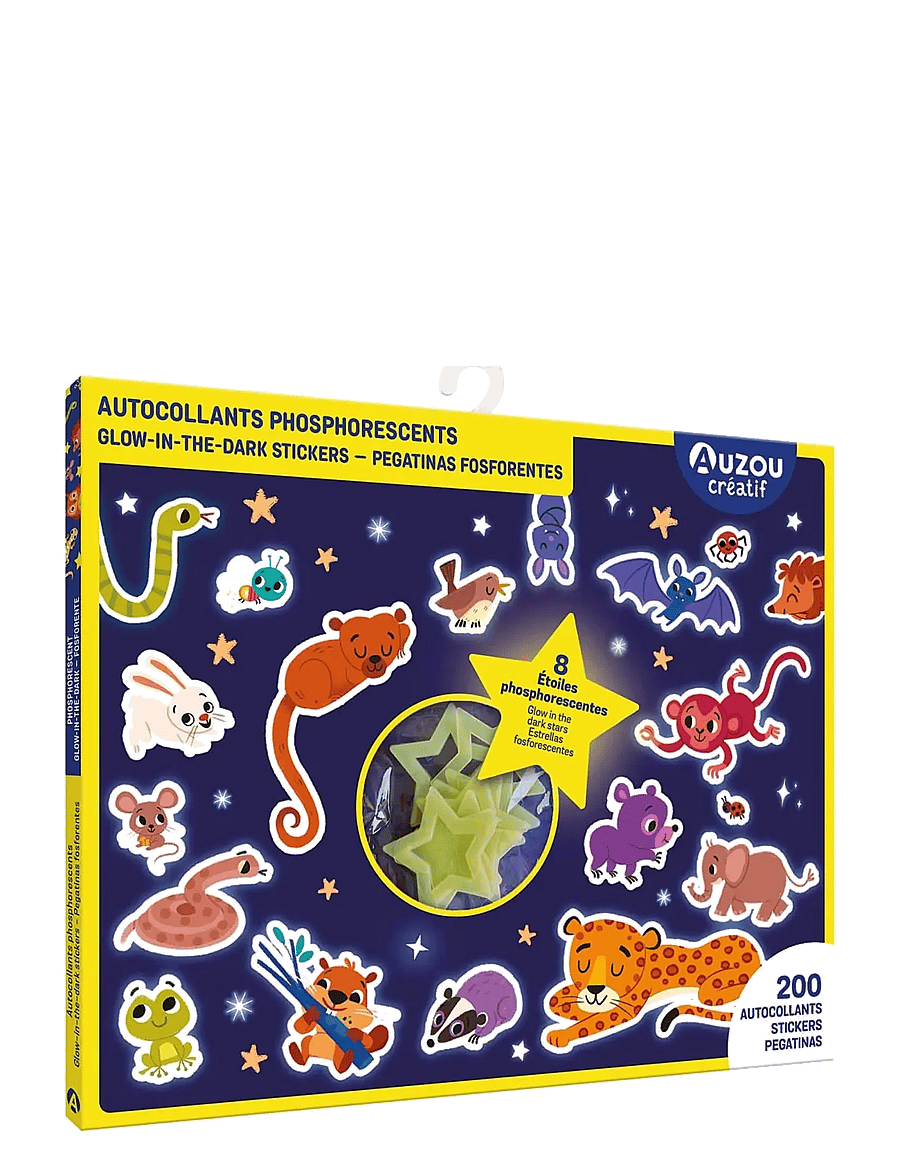 Auzou - Activity Kit - Stickers 200 pcs - Glow in the Dark - límmiðar - multi - 0