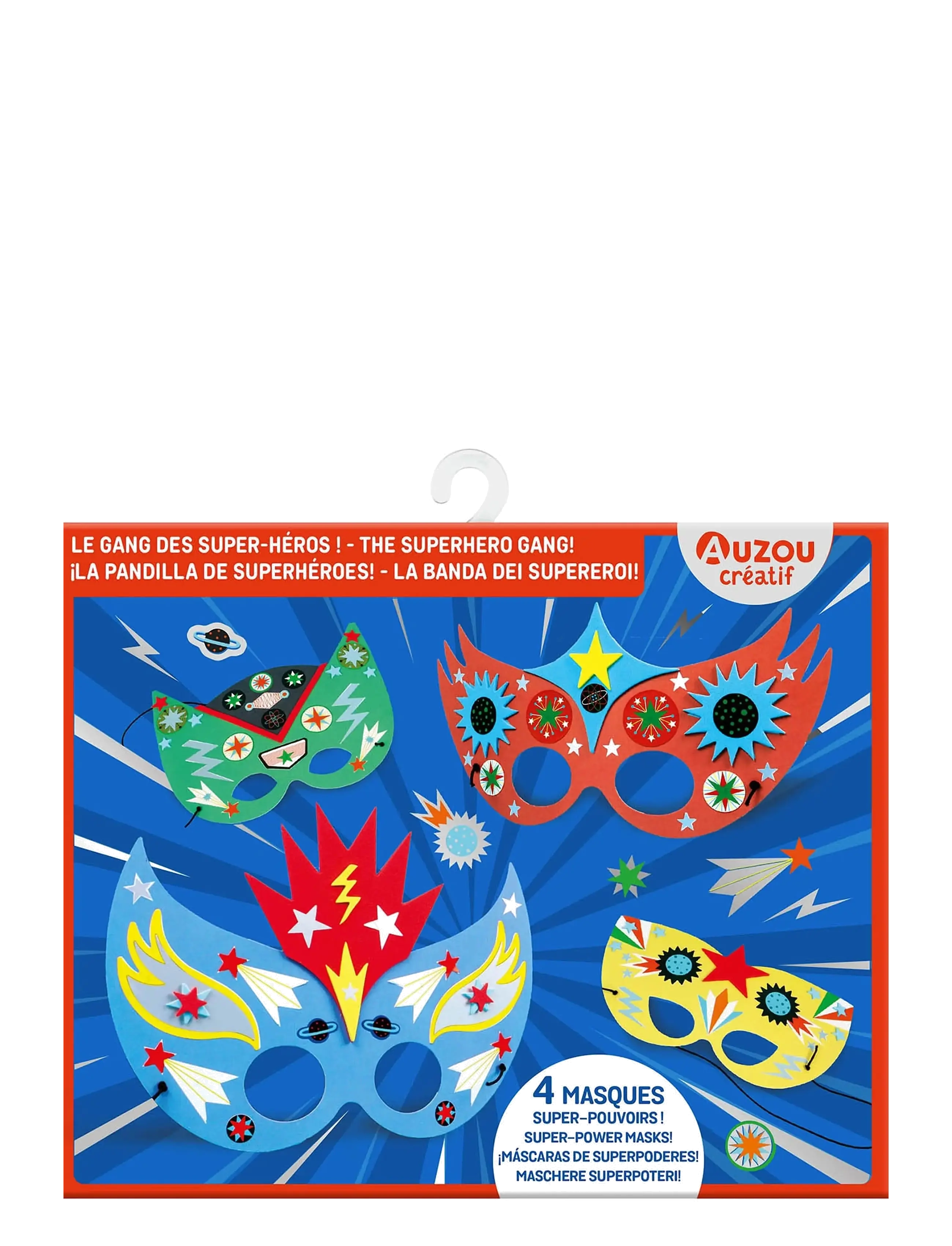 Auzou Activity Kit Masks To Decorate Superheroes, One Size, Craft, Mehrfarbig/gemustert - Craft Sets, Kinder