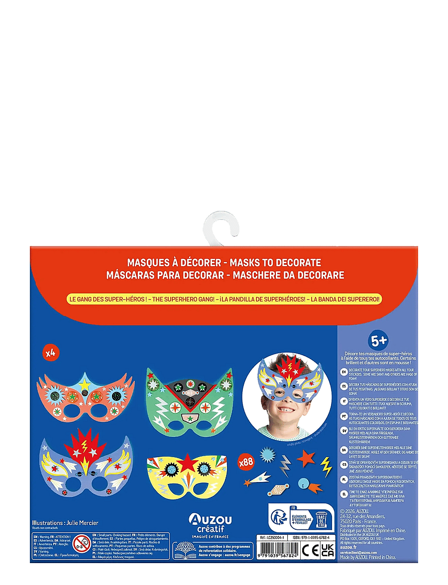 Auzou - Activity Kit - Masks to Decorate - Superheroes - käsitöökomplekt - multi - 1
