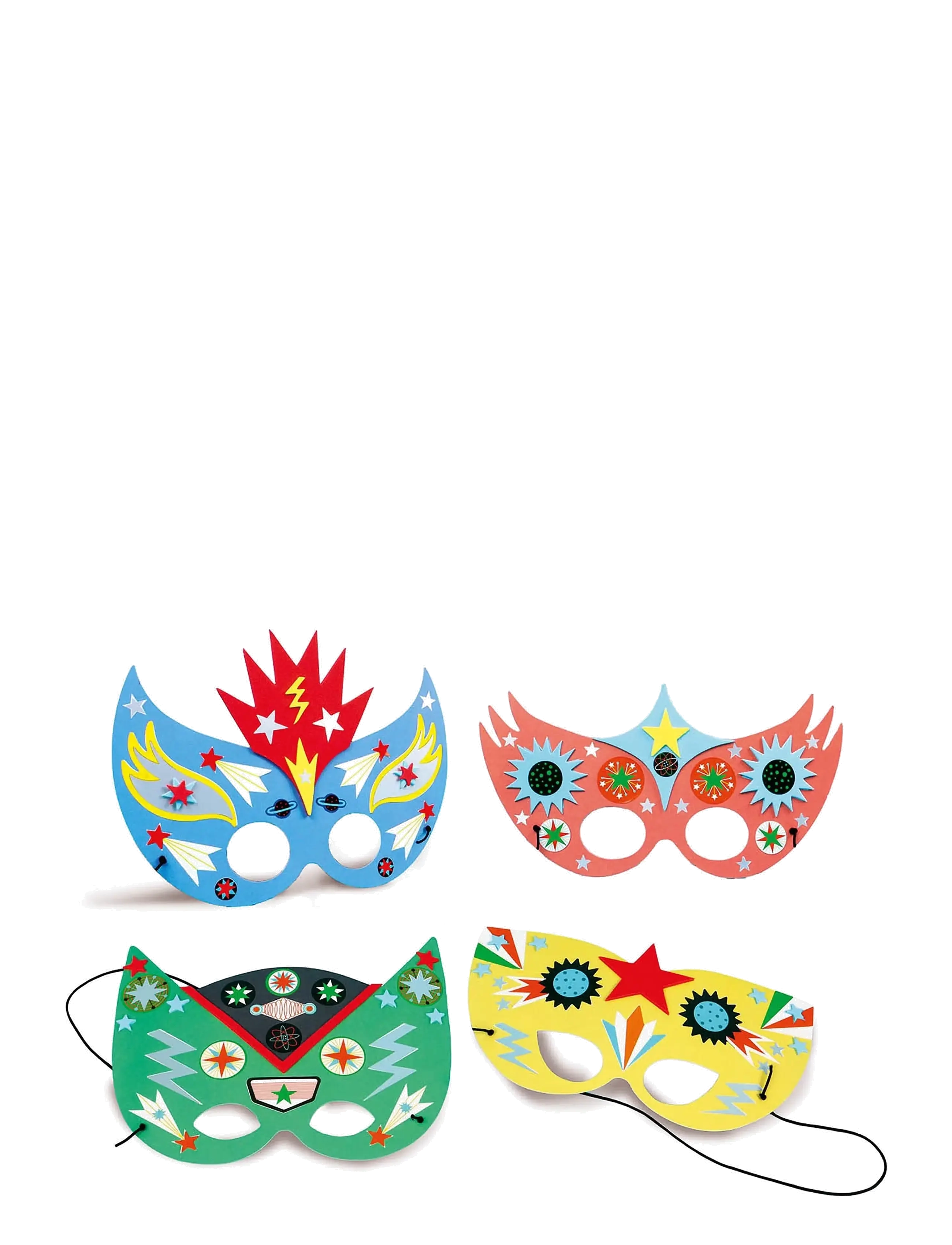 Auzou - Activity Kit - Masks to Decorate - Superheroes - kreasæt - multi - 2
