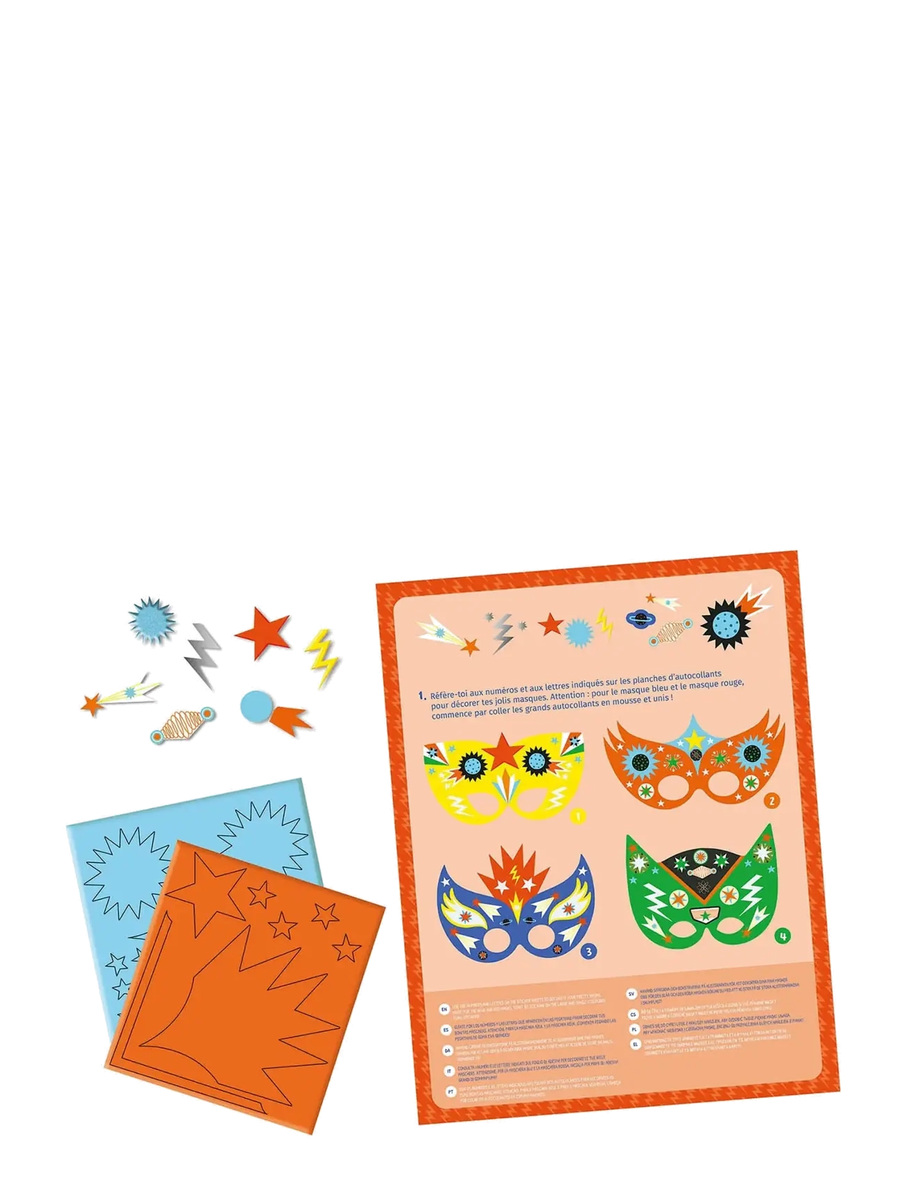 Auzou - Activity Kit - Masks to Decorate - Superheroes - kreasæt - multi - 3