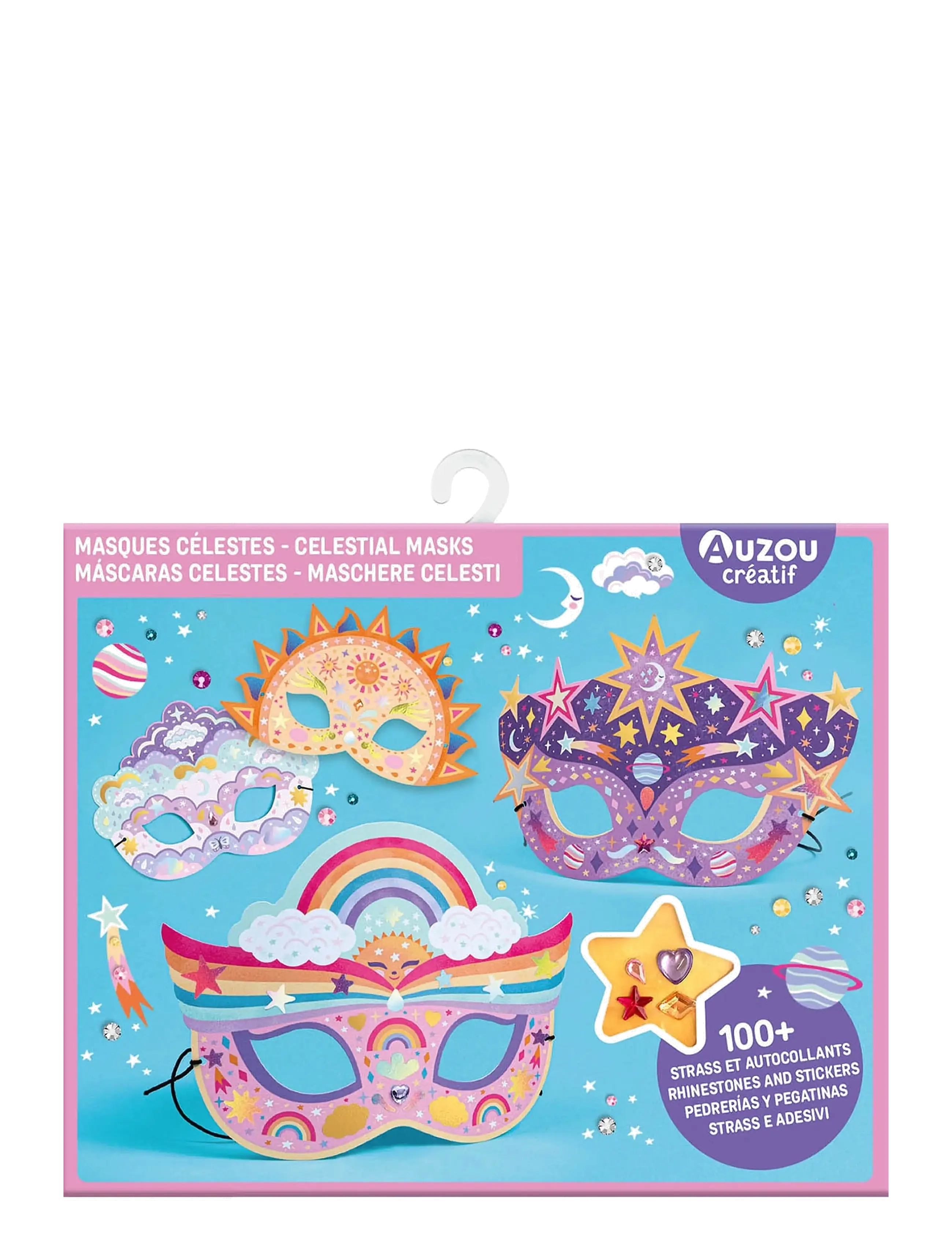 Auzou Activity Kit Masks To Decorate Celestial, One Size, Craft, Mehrfarbig/gemustert - Craft Sets, Kinder