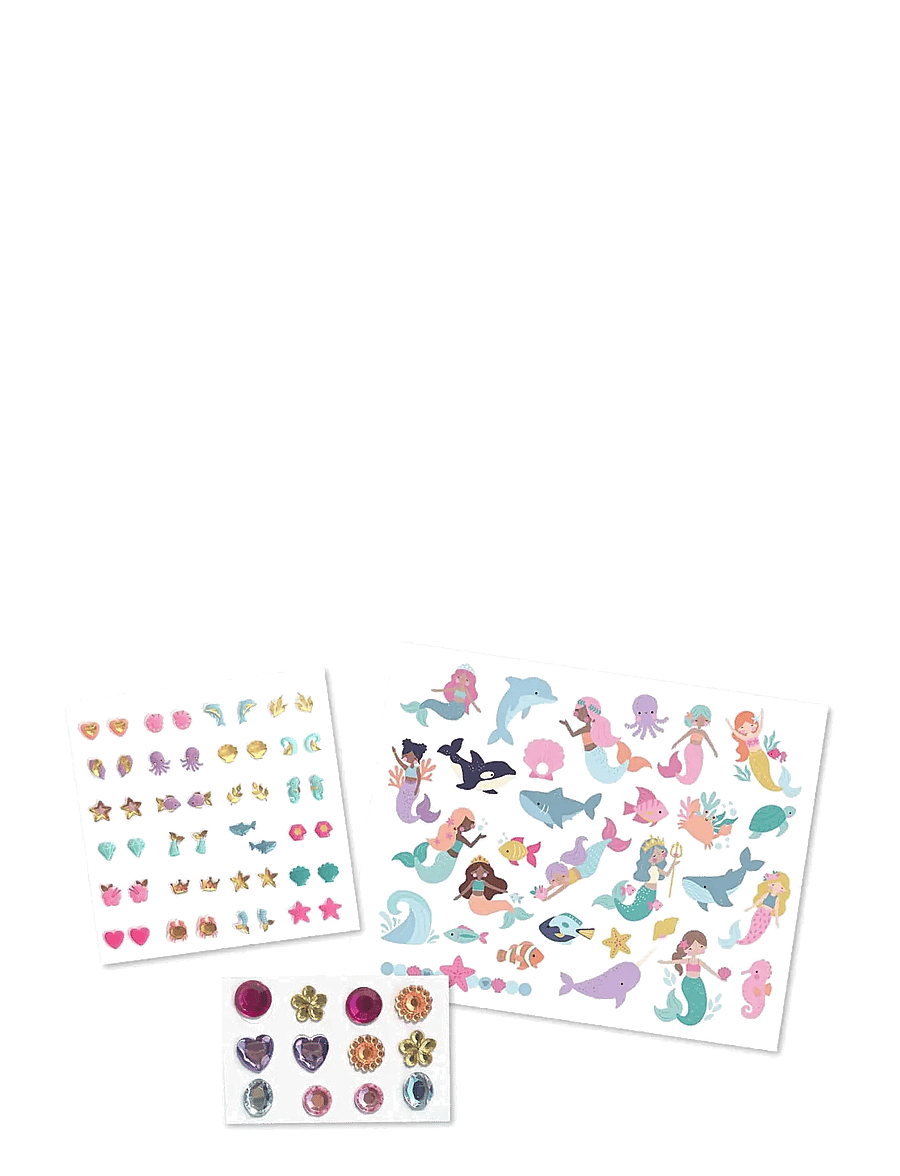 Auzou - Total look - Tattoos Ear stickers Face strass - Mermaid - käsitöökomplekt - multi - 3