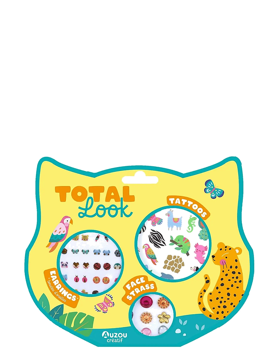 Auzou - Total look - Tattoos Ear stickers Face strass - Animals - käsitöökomplekt - multi - 1
