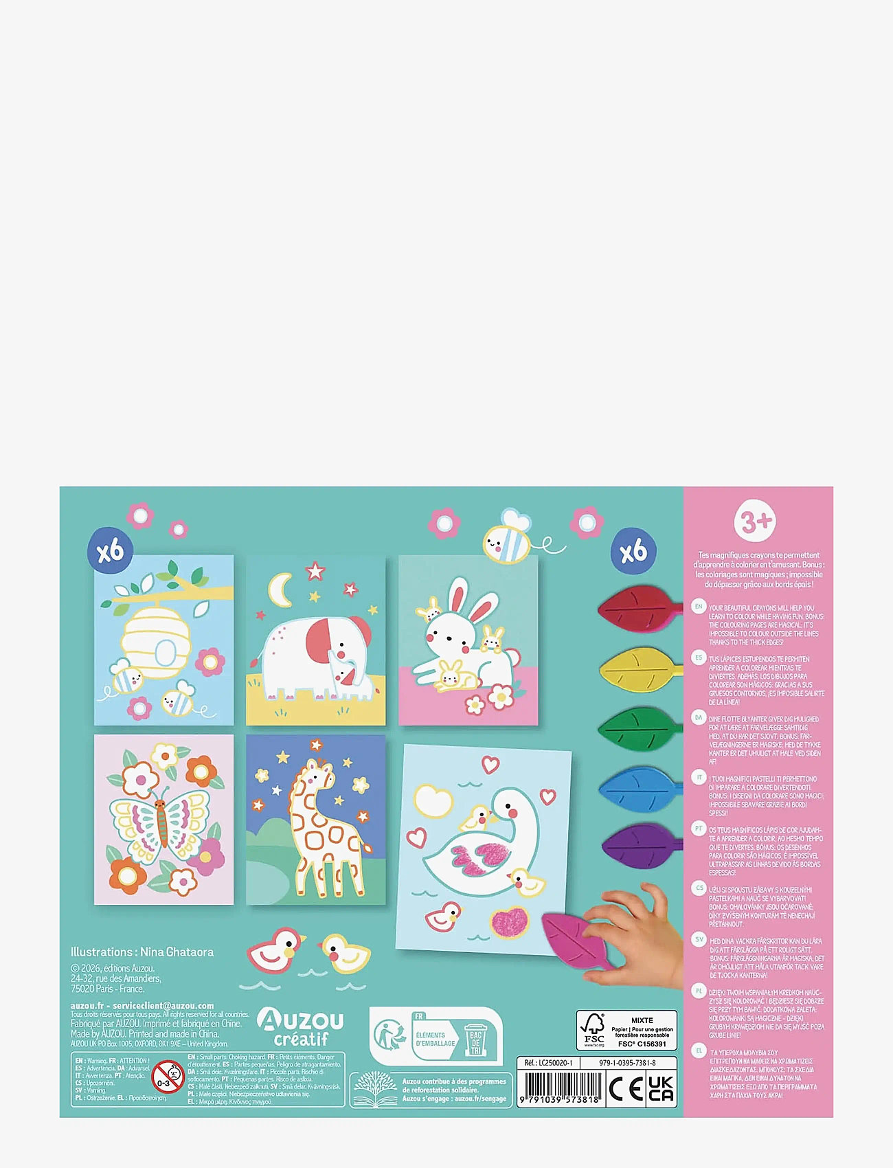 Auzou - Artist Kit - Learning to Colour - joonistustahvlid - multi - 2