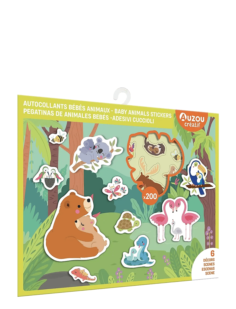 Auzou - Stickers - Baby Animals 200 pcs - kleebised - multi - 0