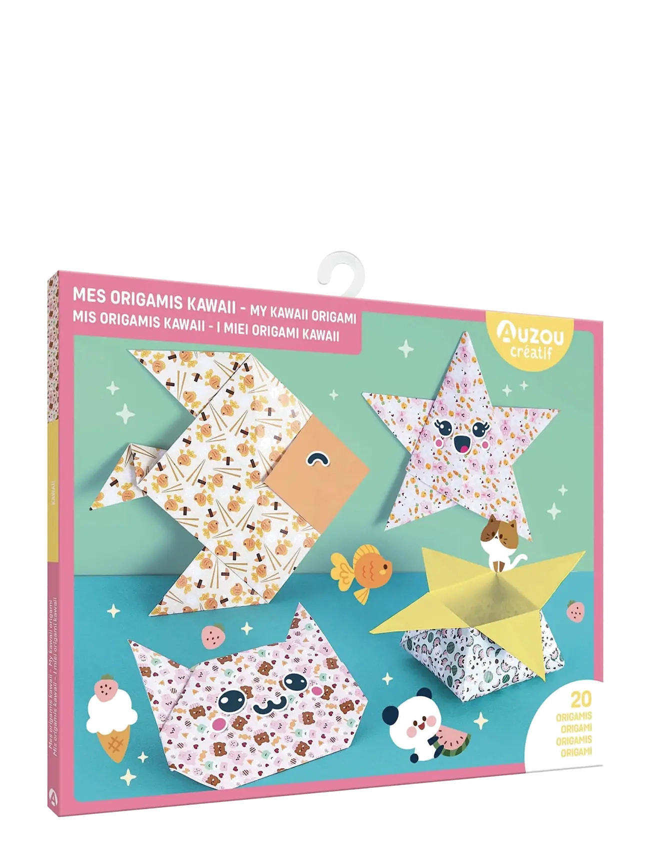 Auzou Activity Kit Kawaii Origami, One Size, Craft, Mehrfarbig/gemustert - Craft Sets, Kinder