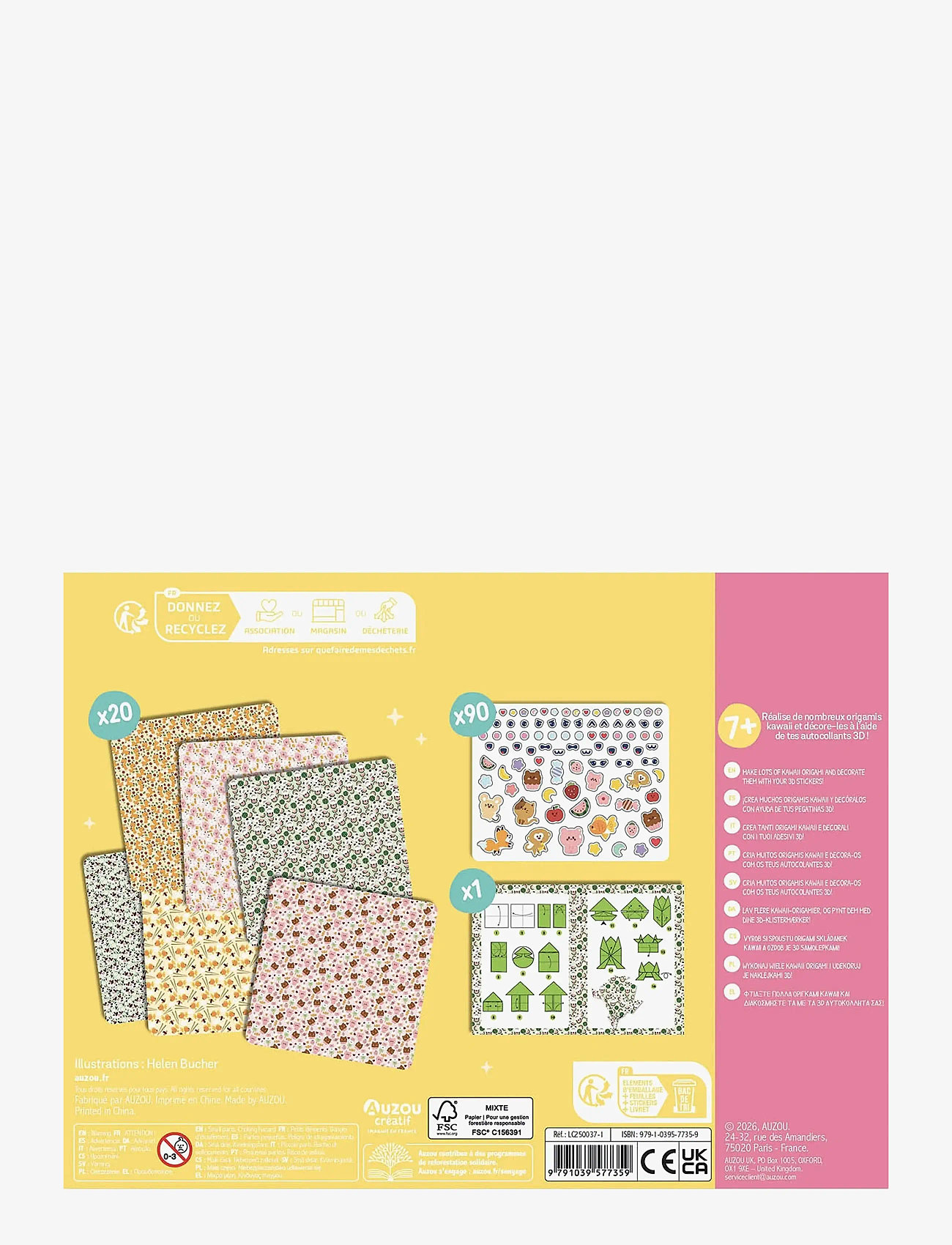 Auzou - Activity Kit - Kawaii Origami - bastelset - multi - 1
