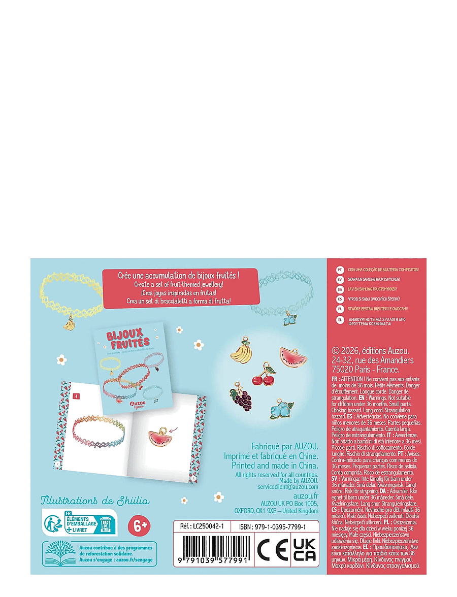 Auzou - Jewellery Factory - Bracelets and Fruit Pendants - käsitöökomplekt - multi - 2